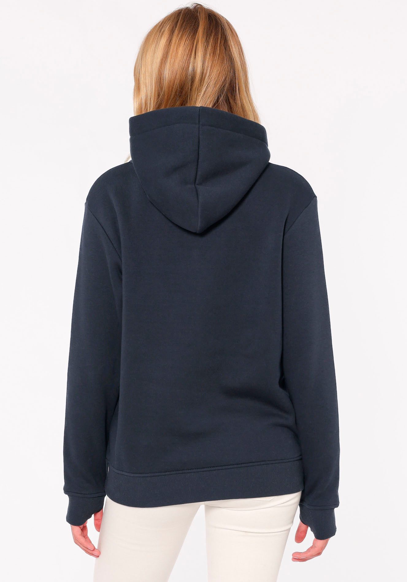 Zwillingsherz Hoodie Strand Zee Kust met capuchon en gelijkkleurig geborduurd anker-motief