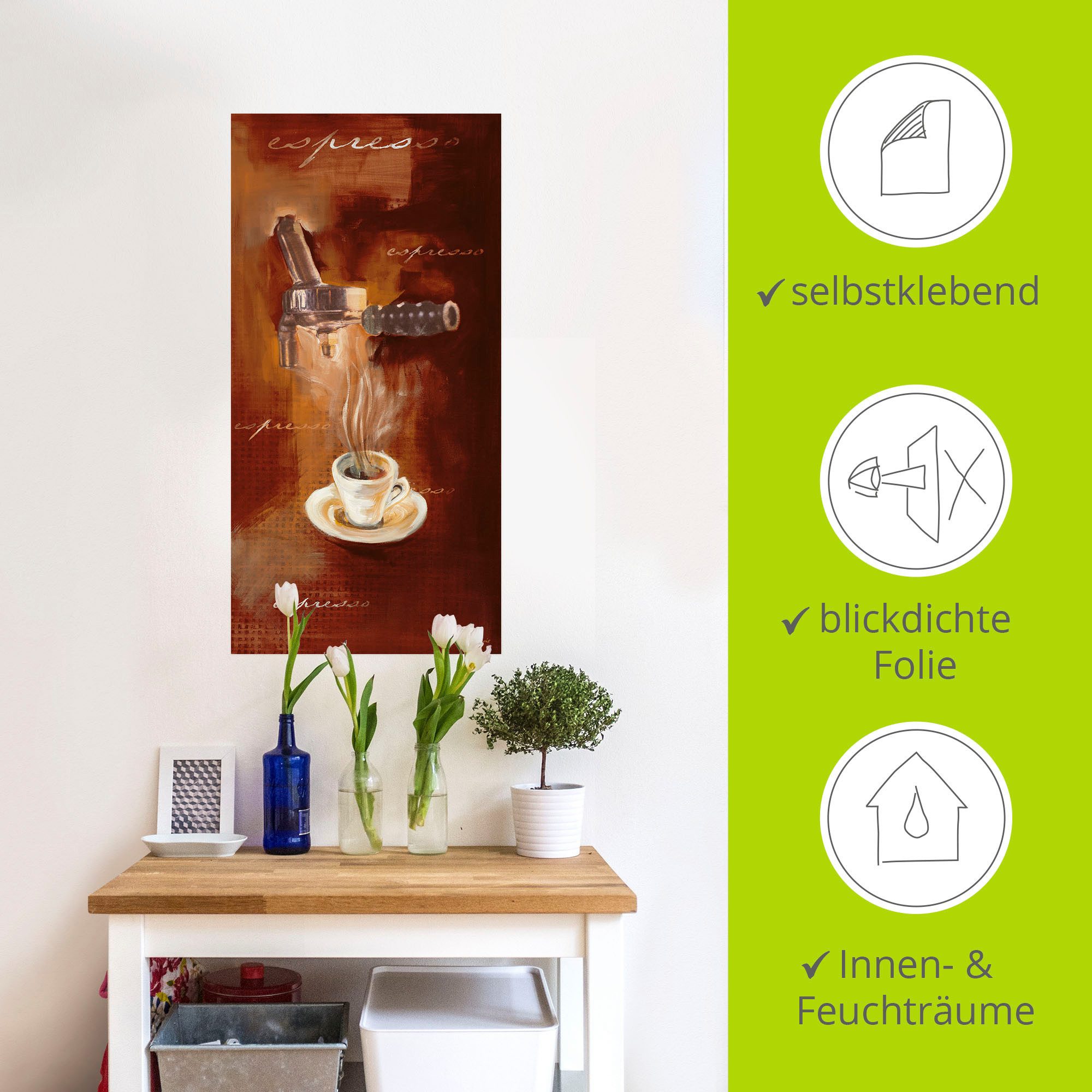 Artland Artprint Espresso I als artprint van aluminium, artprint voor buiten, artprint op linnen, poster, muursticker