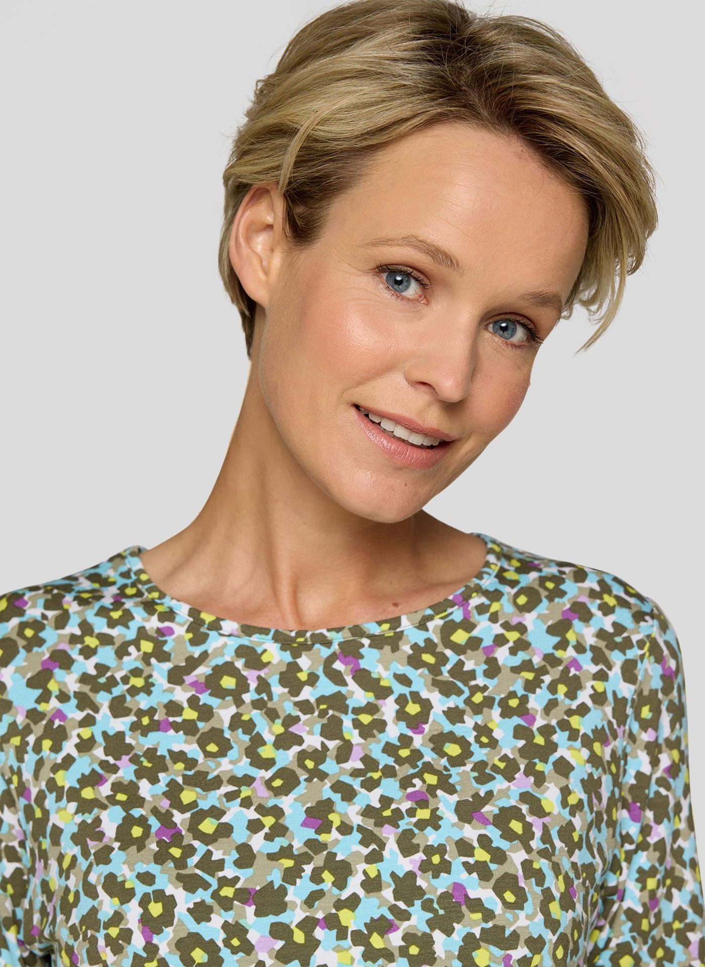 Rabe Shirt met ronde hals met grafische print
