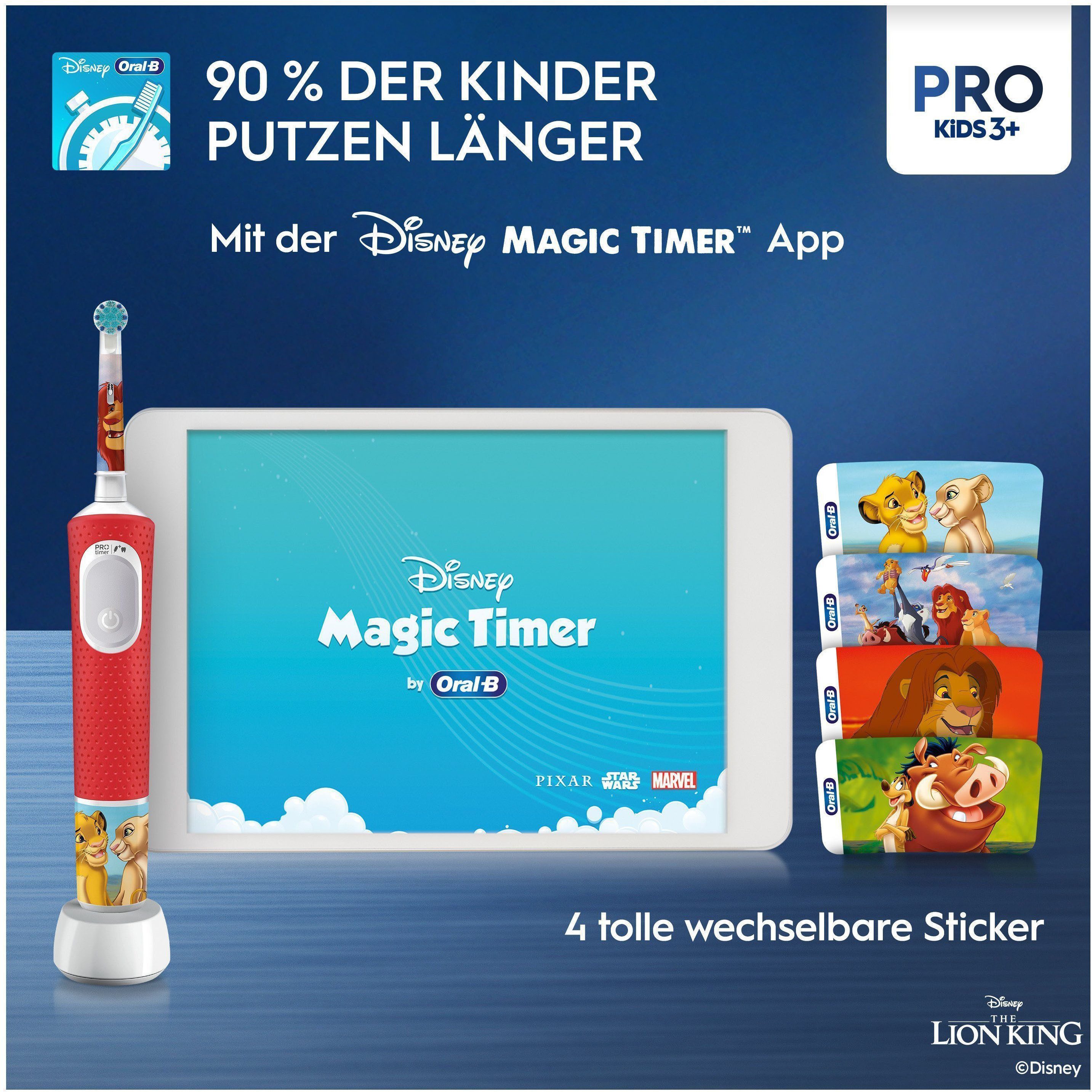 Oral B Elektrische kindertandenborstel Pro Kids De Leeuwenkoning