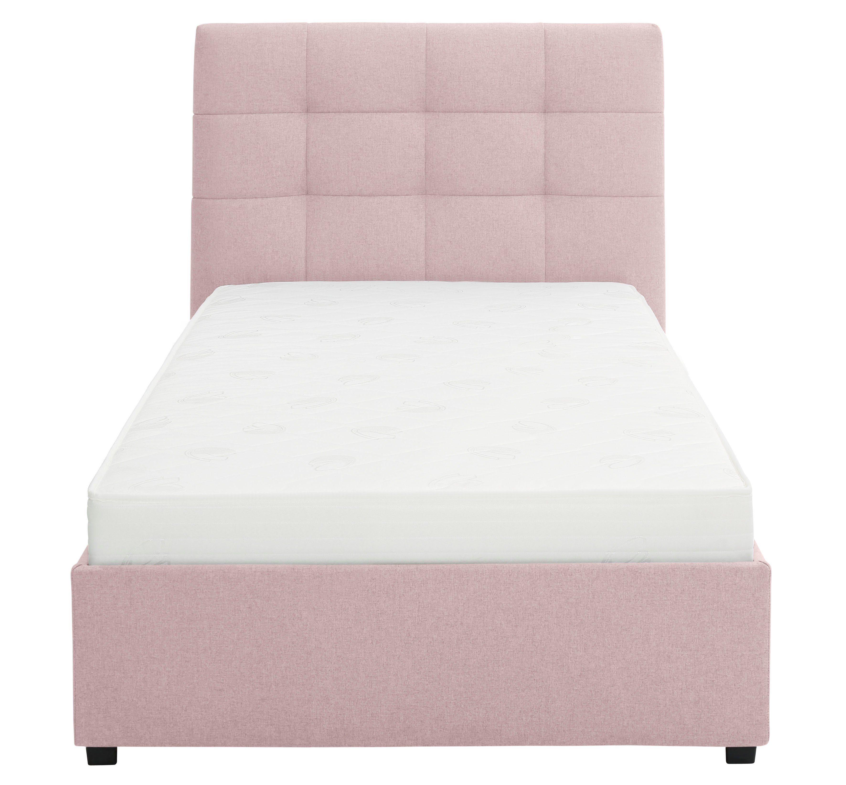 Lüttenhütt Gestoffeerd bed Endres met bedkist, naar keuze zonder matras/lattenbodem of incl. matras