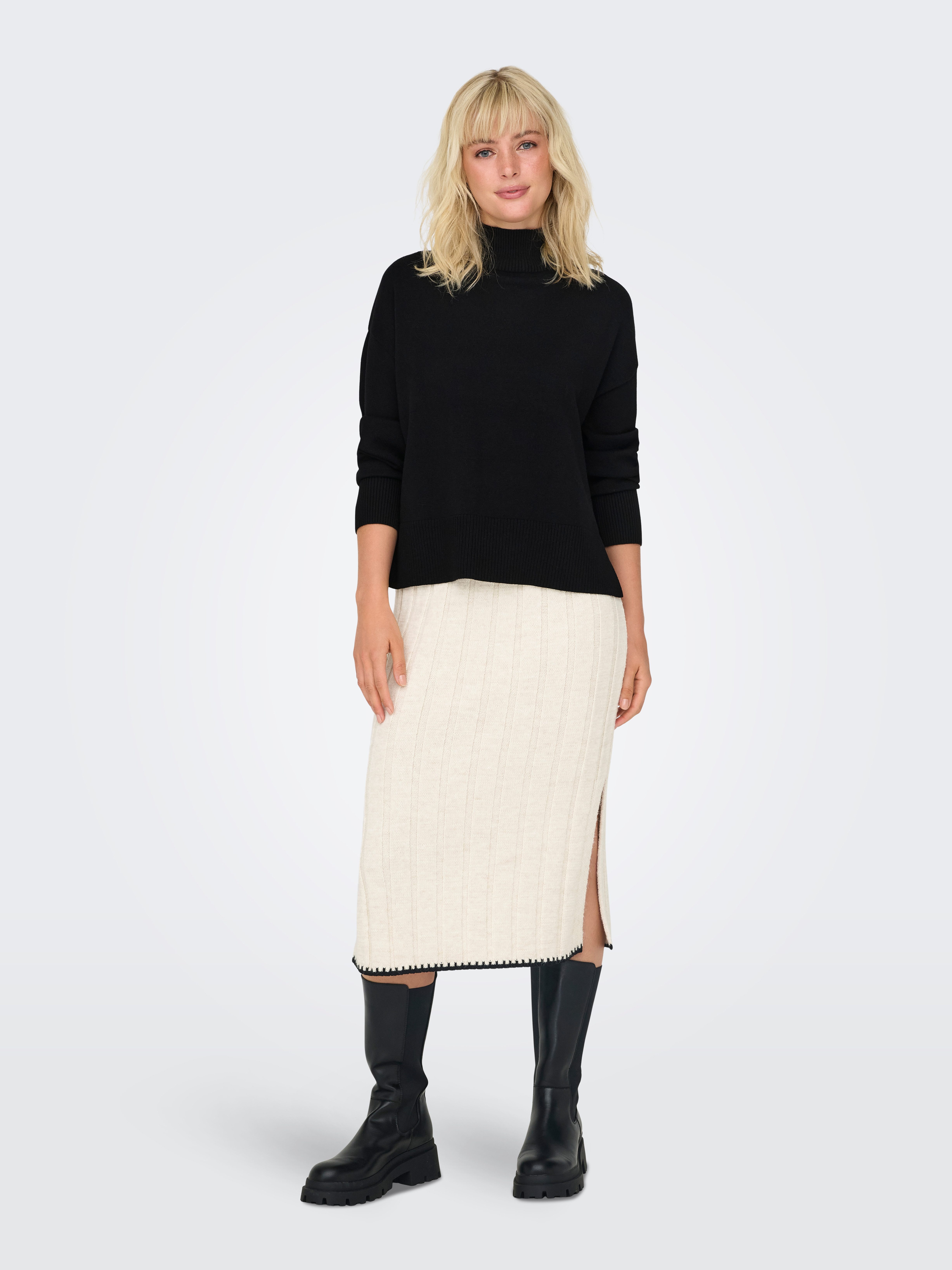 Only Trui met staande kraag ONLBARI L S HIGHNECK KNT