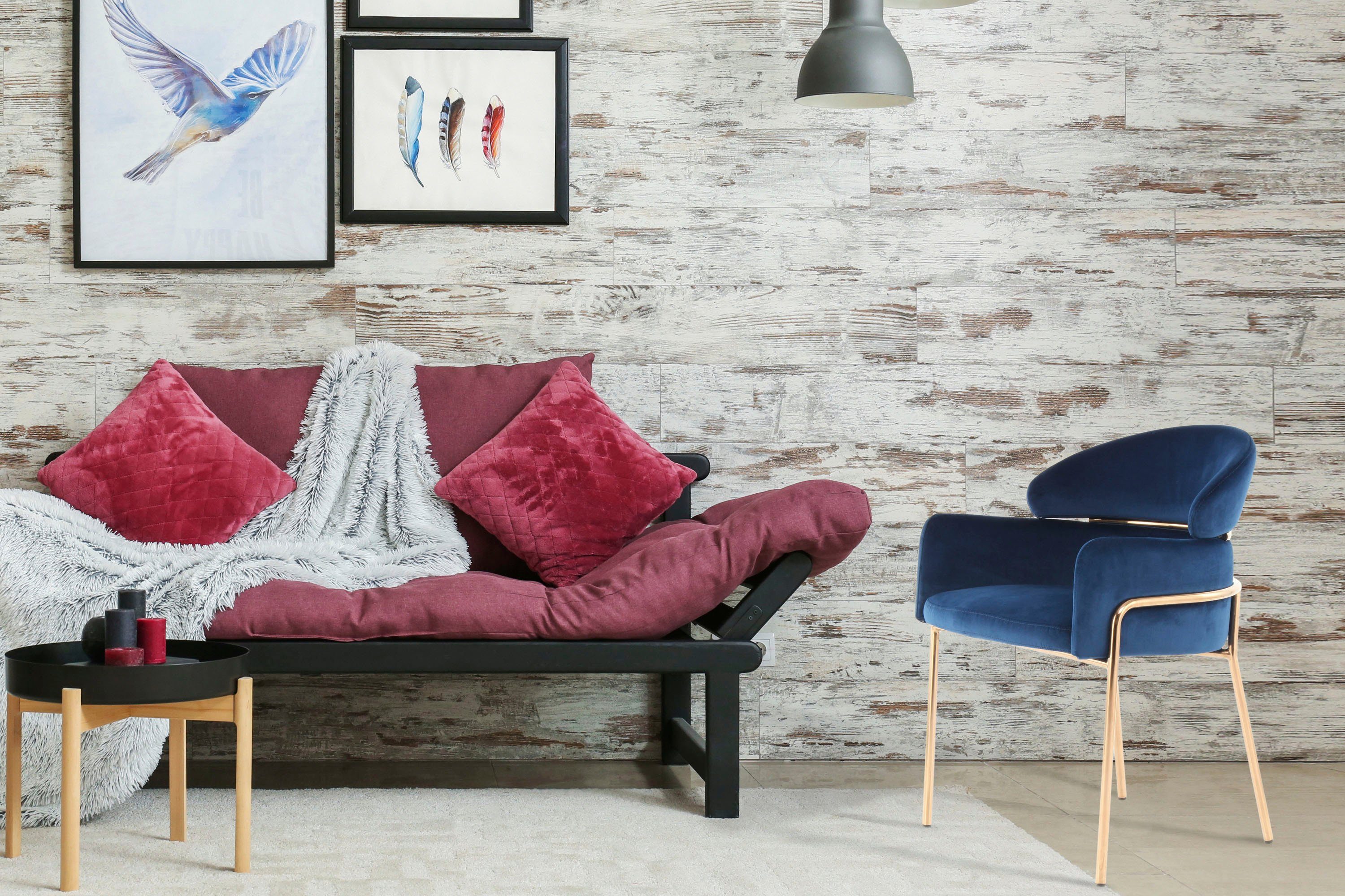Kayoom Eetkamerstoel Elva, TOPSELLER! 4 poot stoelen blauw