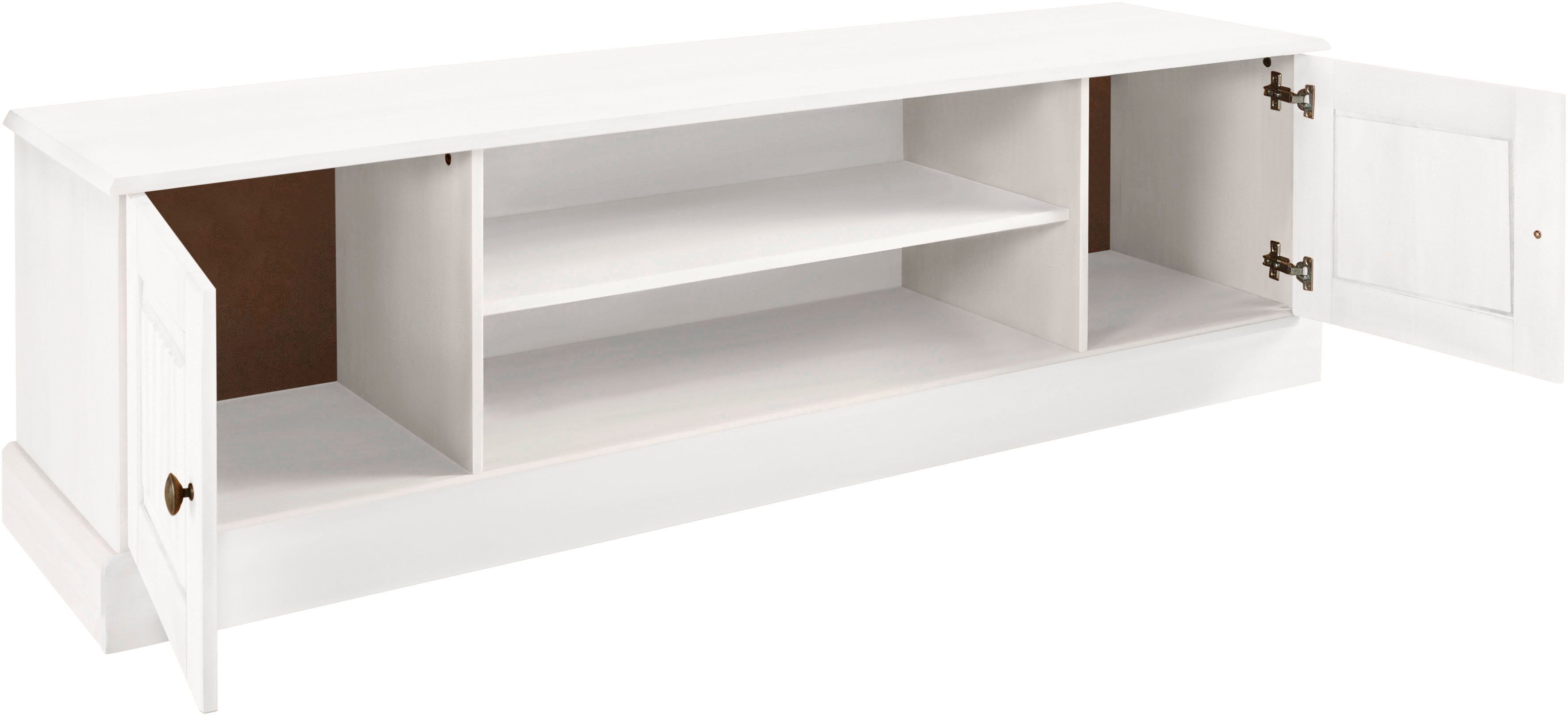 Home affaire Tv-meubel Liotta met kabeldoorgang en 1 losse plank, massief grenen