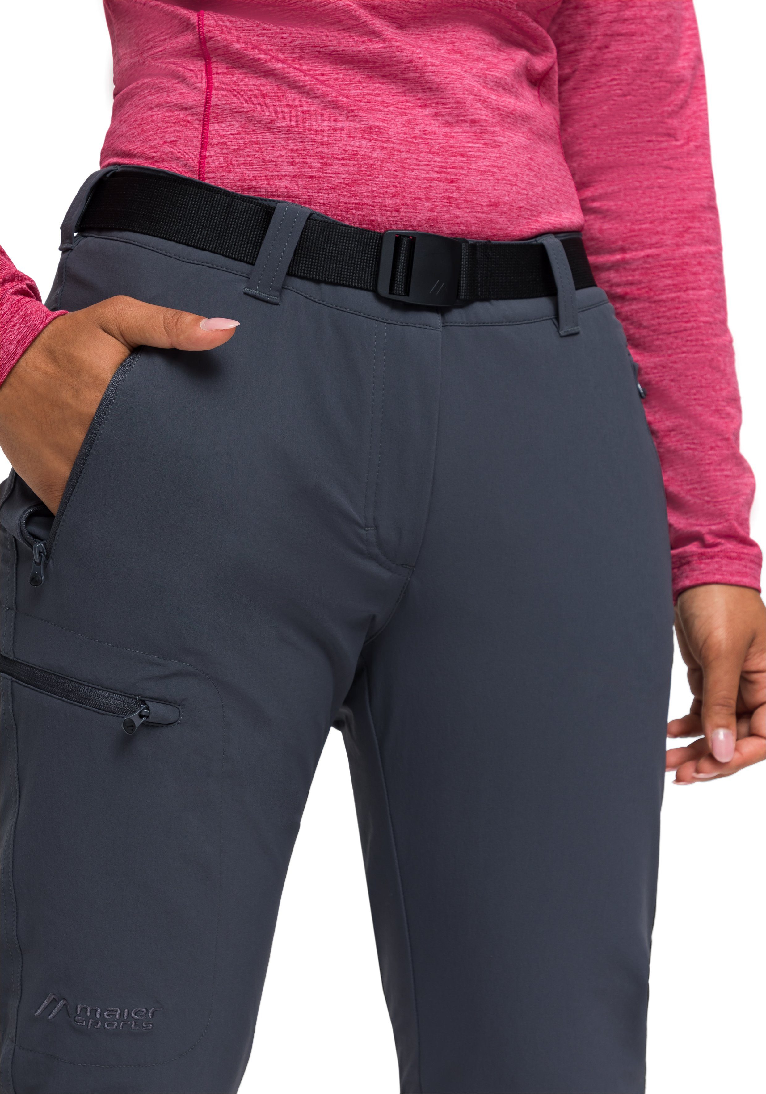 Maier Sports Functionele broek Rechberg Dames outdoorbroek gevoerd, wandelbroek met 4 ritszakken, regular fit