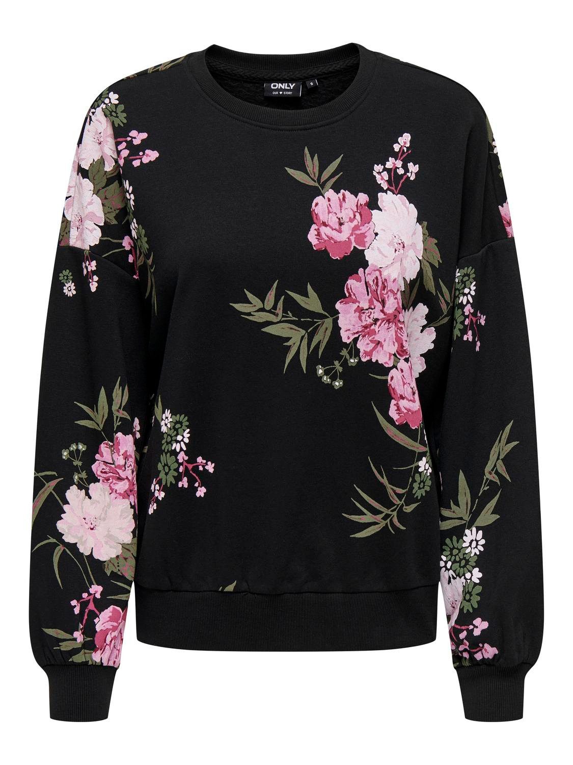 Only Sweatshirt ONLWANTED L/S AOP FLOWERS SWEAT CS JRS