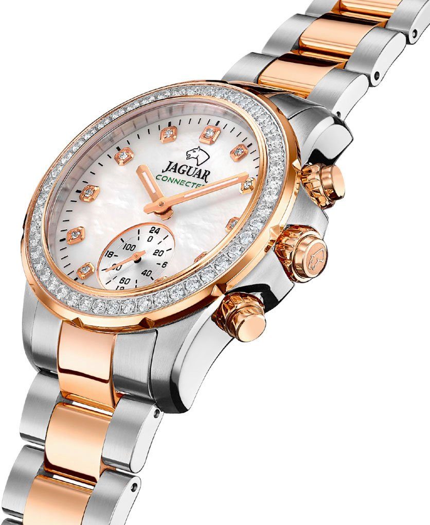 Jaguar Chronograaf Connected Polshorloge, dameshorloge, saffierglas, stopwatchfunctie, Swiss Made