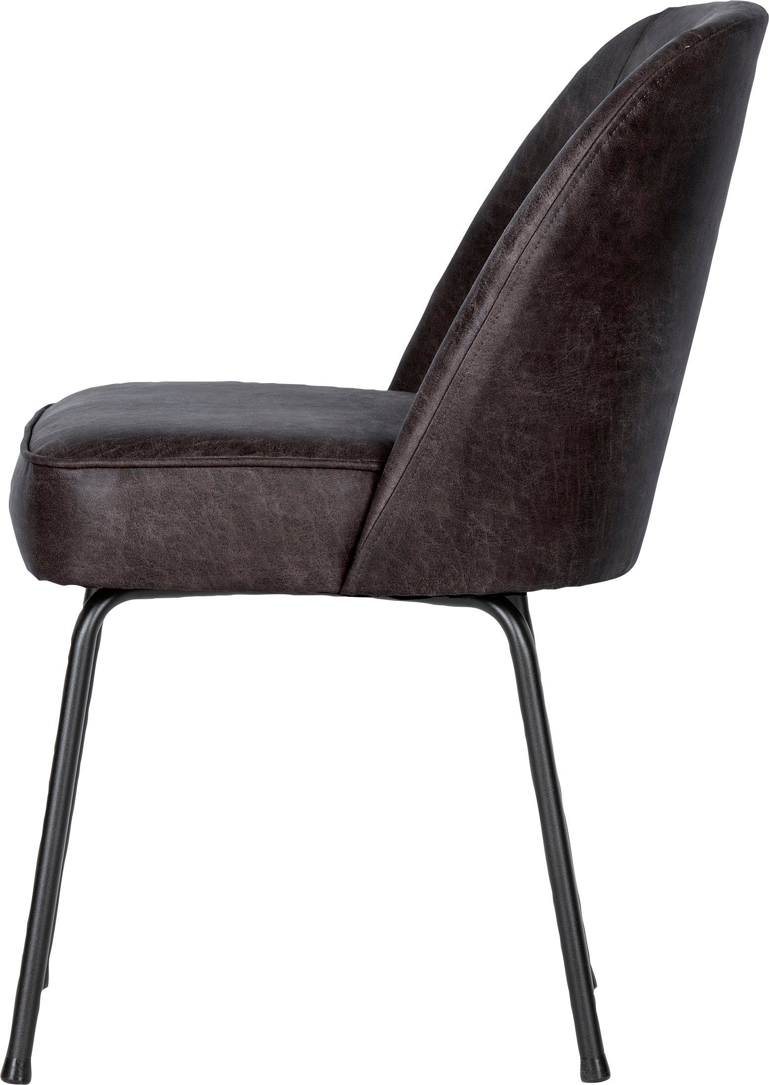 WOOOD Eetkamerstoel Stockholm Gestoffeerde stoel, 4-poots metalen frame, breedte 50 cm (set, 2 stuks)