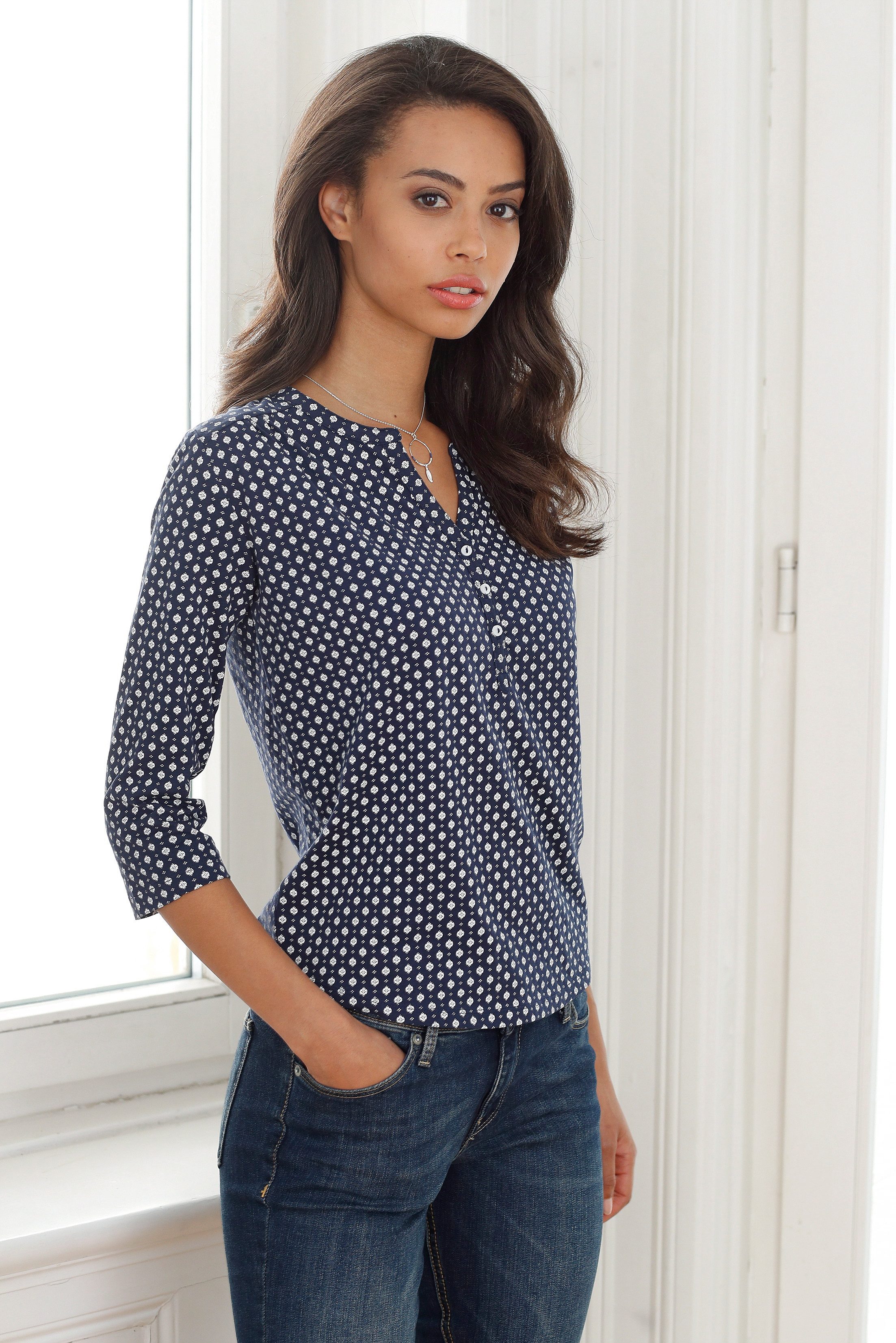 Lascana Shirt Met knoopsluiting van onderhoudsvriendelijke kwaliteit met viscose