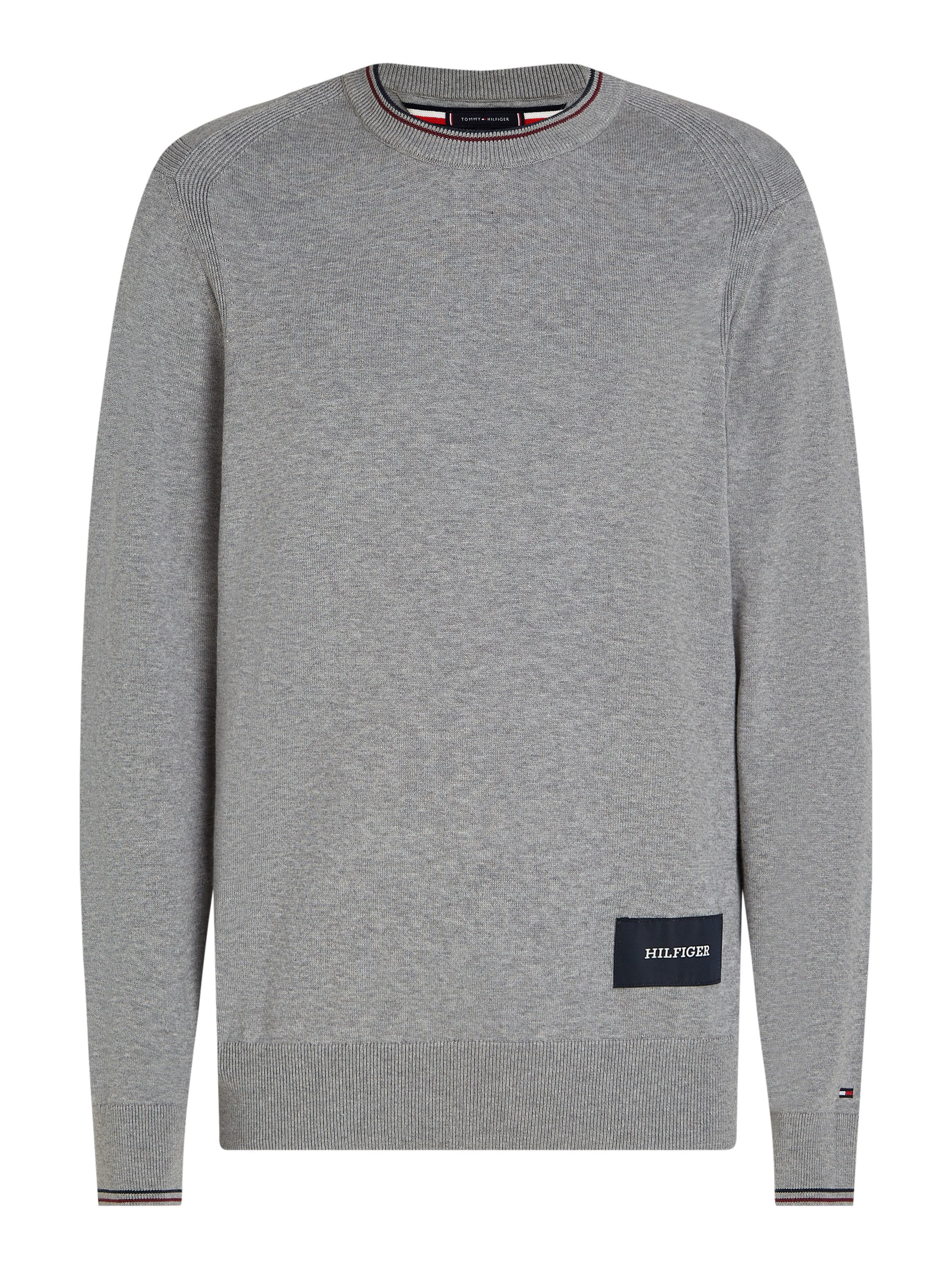 Tommy Hilfiger Trui met ronde hals RWB COTTON CREW NECK kleuraccenten in tommy kleuren