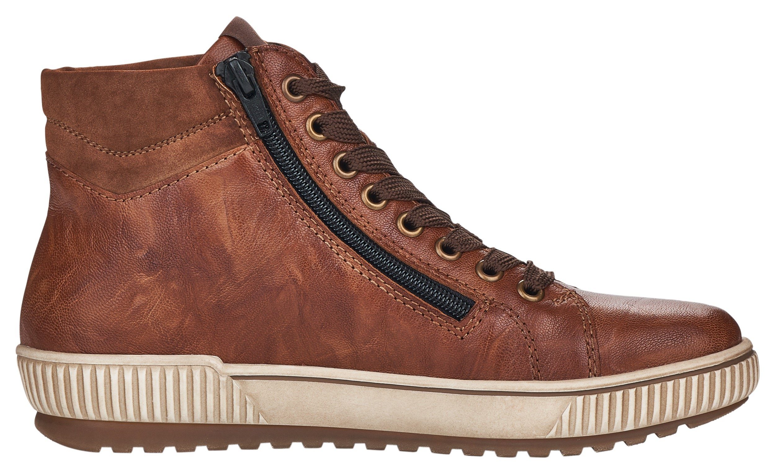 Remonte Veterschoenen platform, lace-up ankle boots, boots in crash look