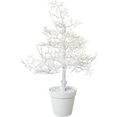 creativ deco kunstkerstboom haagbeuk met glitter, om zelf naar wens te decoreren, passend bij de wintertijd (1 stuk) wit