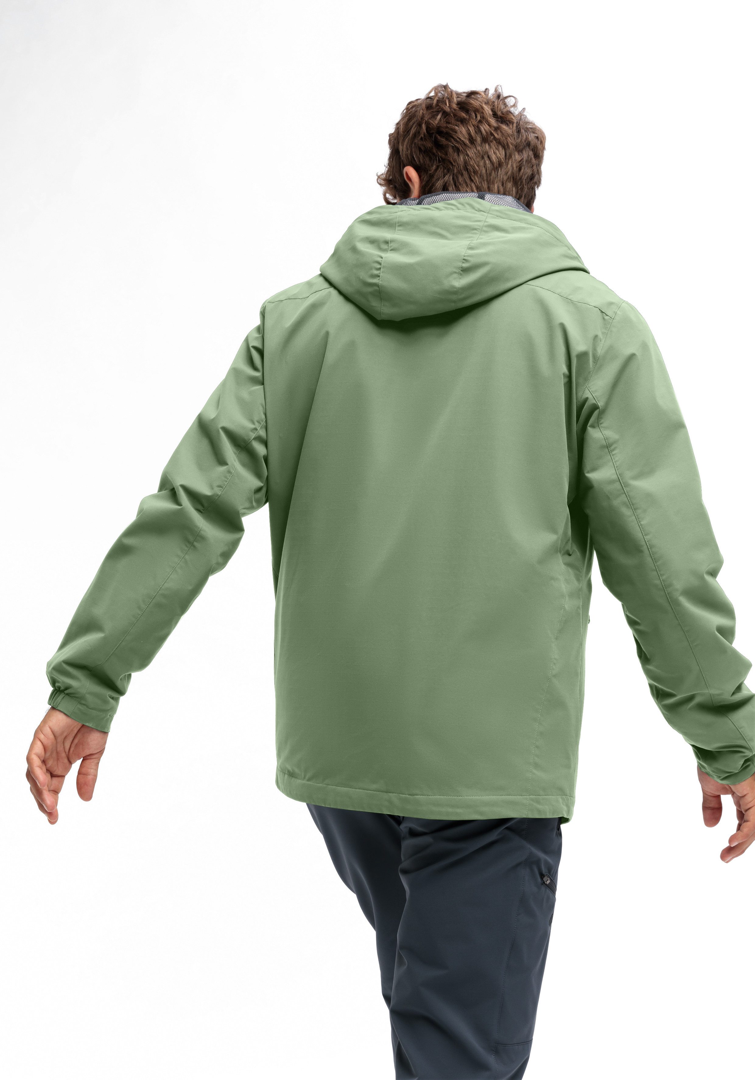 Maier Sports Outdoorjack ArorA Loop M Heren jacke waterdicht, functionele jas met 3 buitenzakken + binnenzak