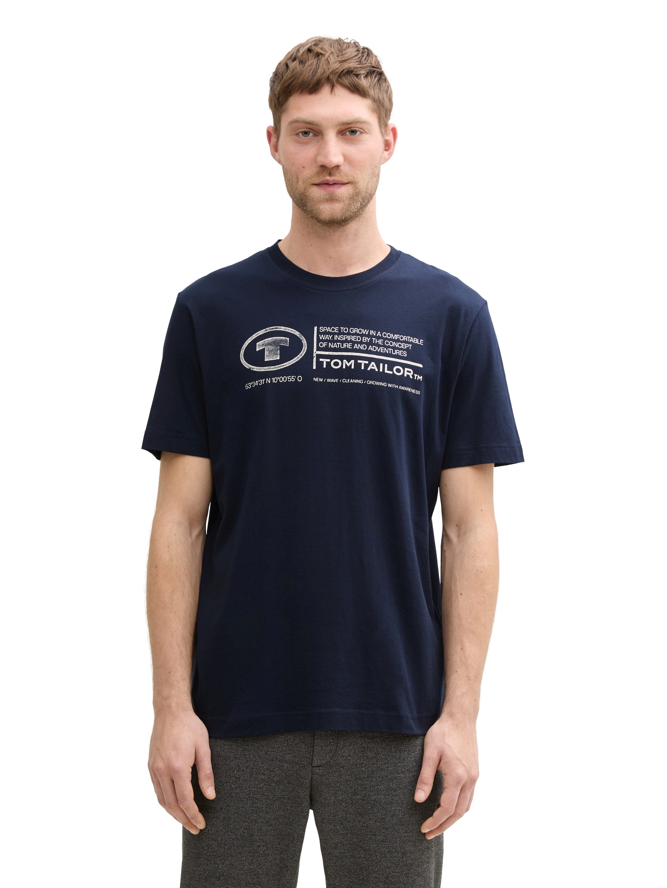Tom Tailor T-shirt met logoprint (set, 2-delig)