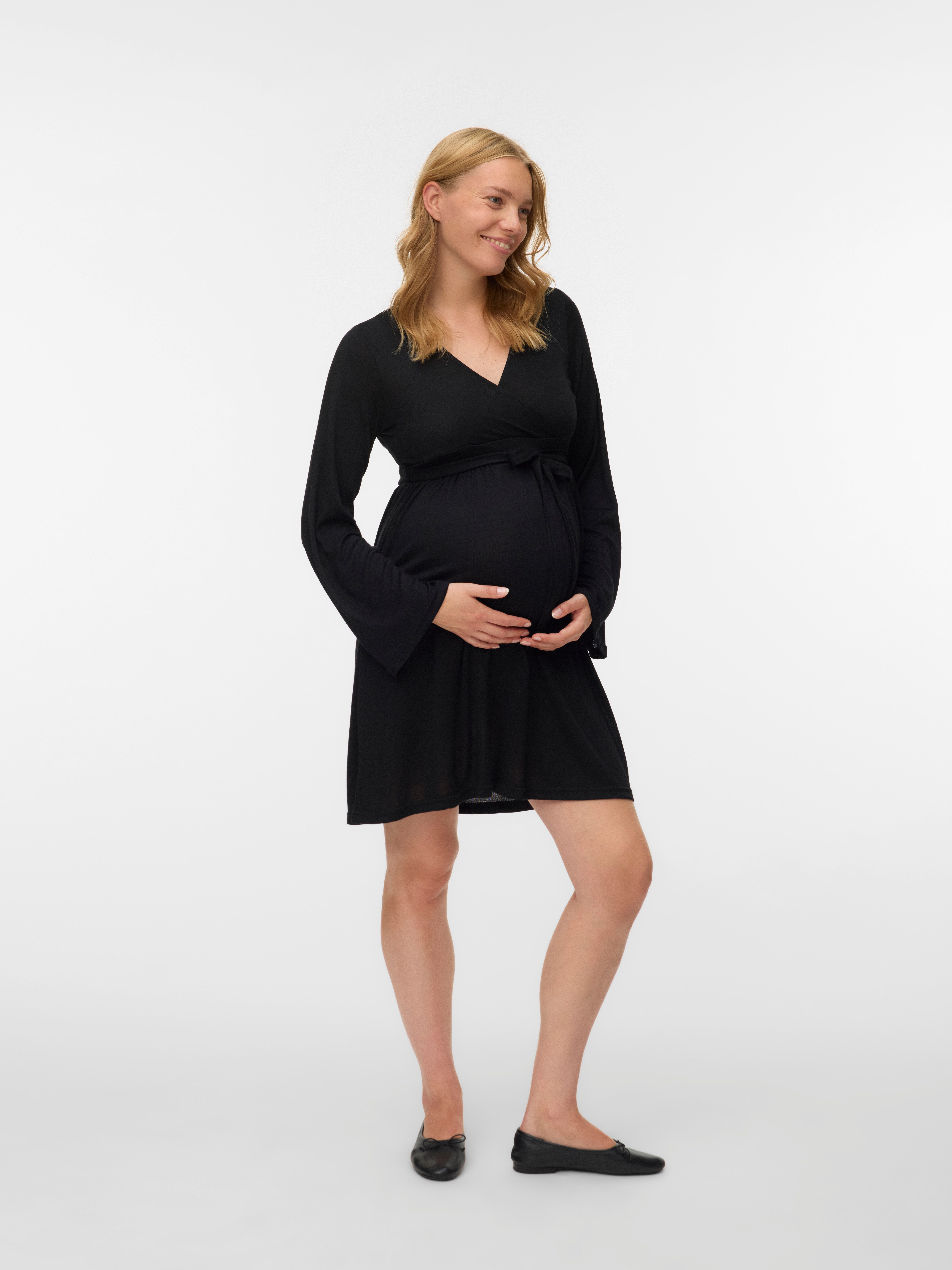 Mamalicious Positiejurk MLMAEVE TESS LS JRS DRESS 2F NOOS Stillegging onder een wikkeleffect