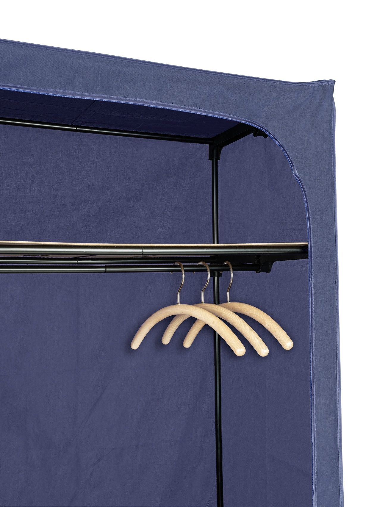 WENKO Stofkast Business Vouwkast met plank & kledingstang, metalen frame, afwasbaar