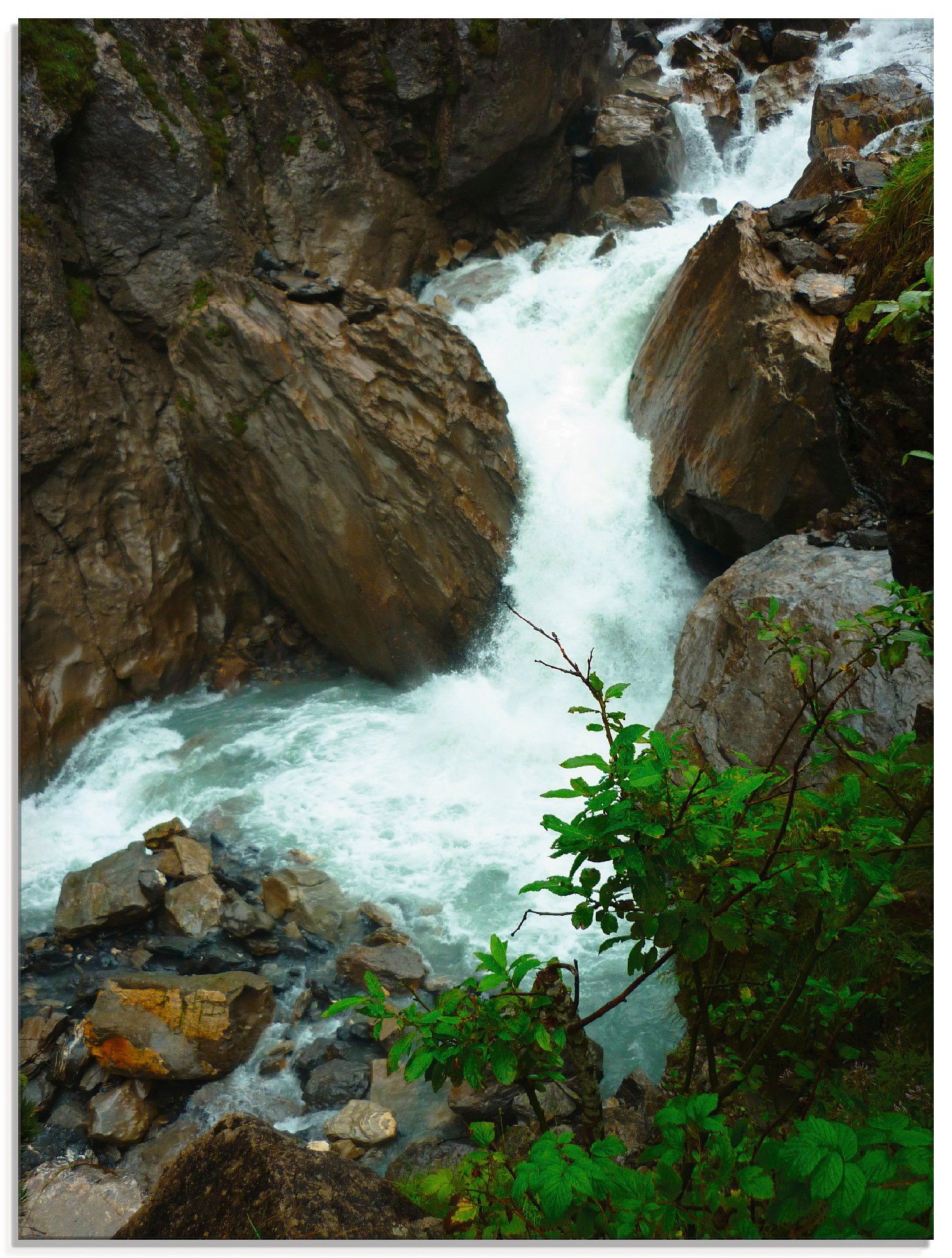 Artland Print op glas Waterval bij Kandersteg (1 stuk)