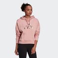 adidas performance sweatshirt adidas sportswear future icons feel fierce graphic hoodie roze
