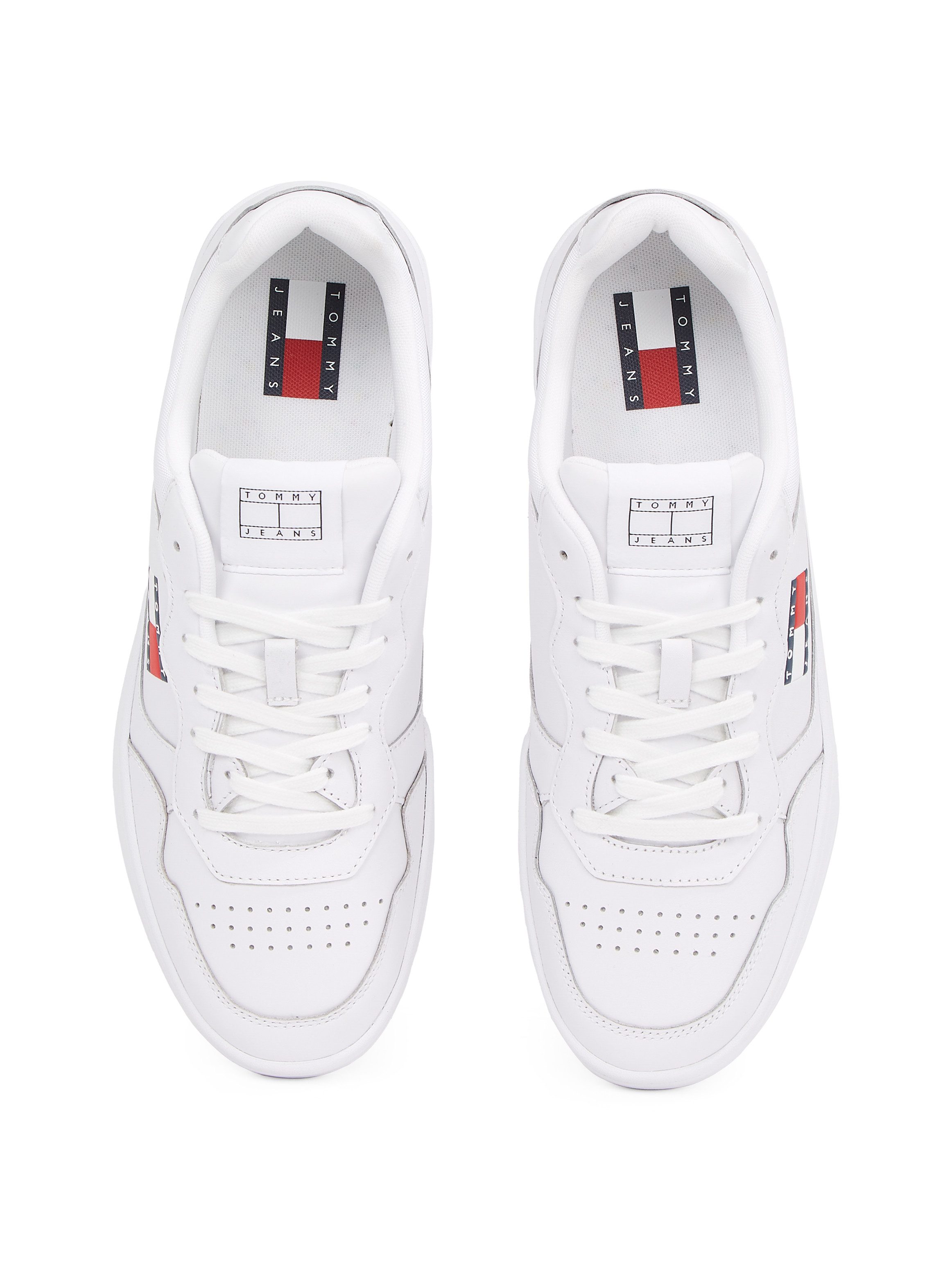 TOMMY JEANS Sneakers (NEW) TJM CUPSOLE LEATHER ESS , vrijetijdsschoen, lage schoen, veterschoen in basket-look