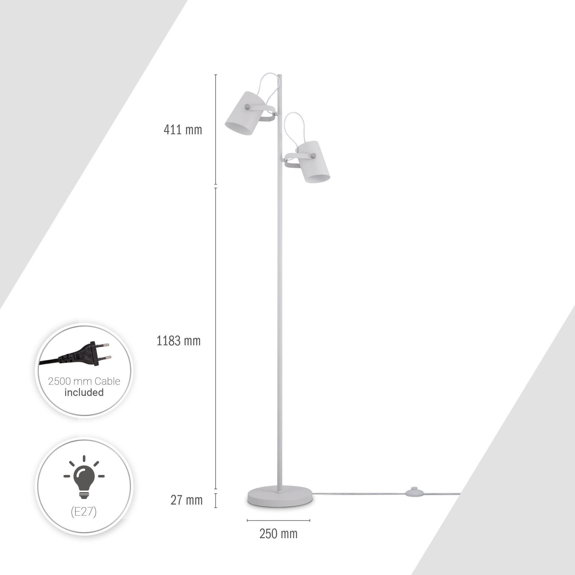Paco Home Staande lamp Karl met compatibele dimmer en lichtbron