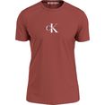 calvin klein t-shirt monogram logo tee rood