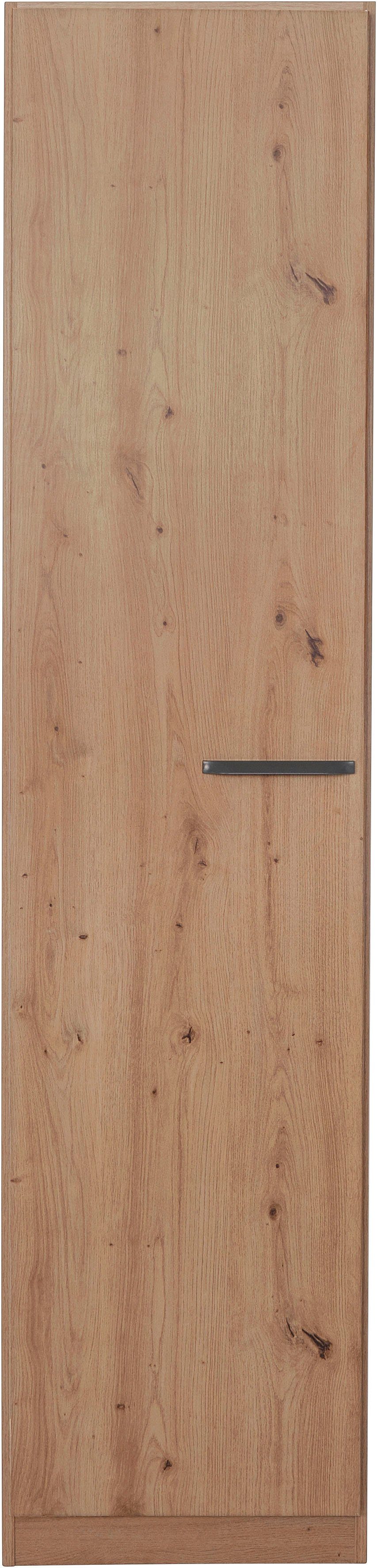 Draaideurkast Kledingkast VANDOR in drie breedtes, hoogte 197 cm, grepen in grijs metallic made in germany
