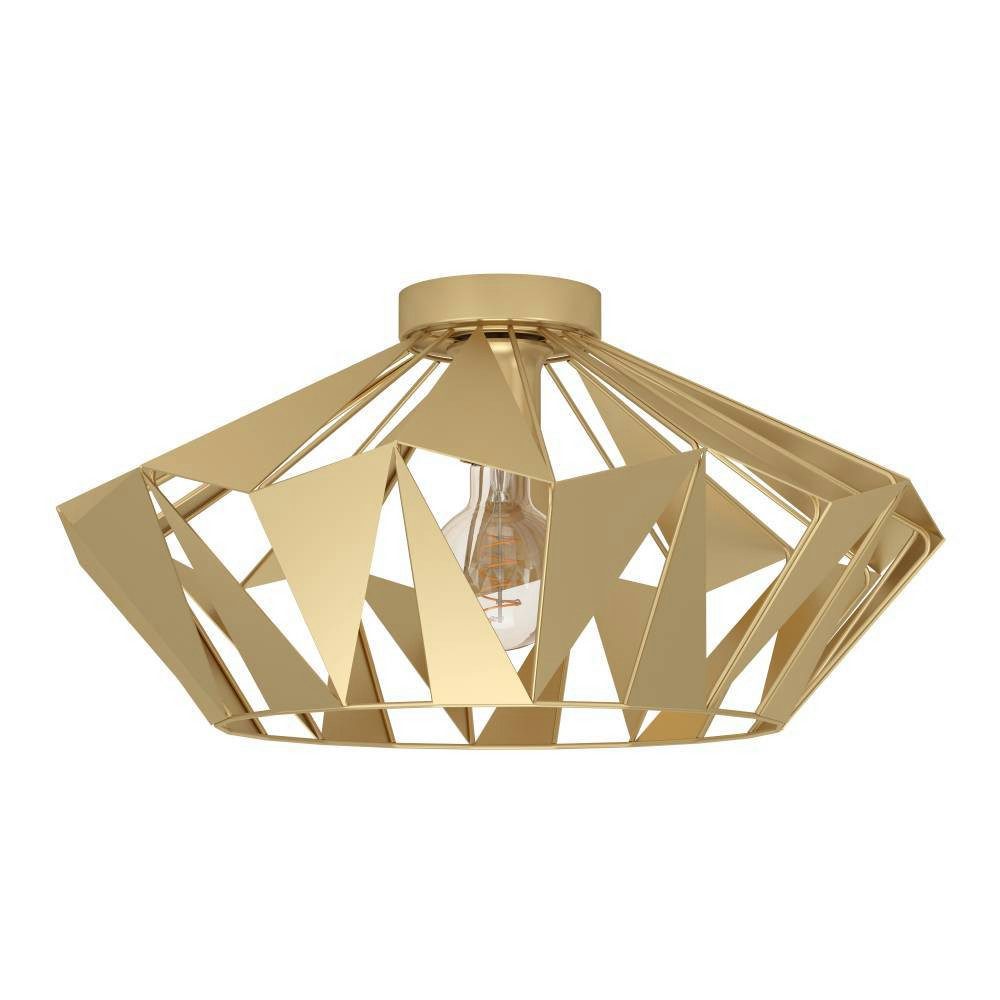 EGLO Plafondlamp CARLTON Plafondlamp in retro ontwerp, vintage woonkamerlamp, metaal in goudkleur (1 stuk)