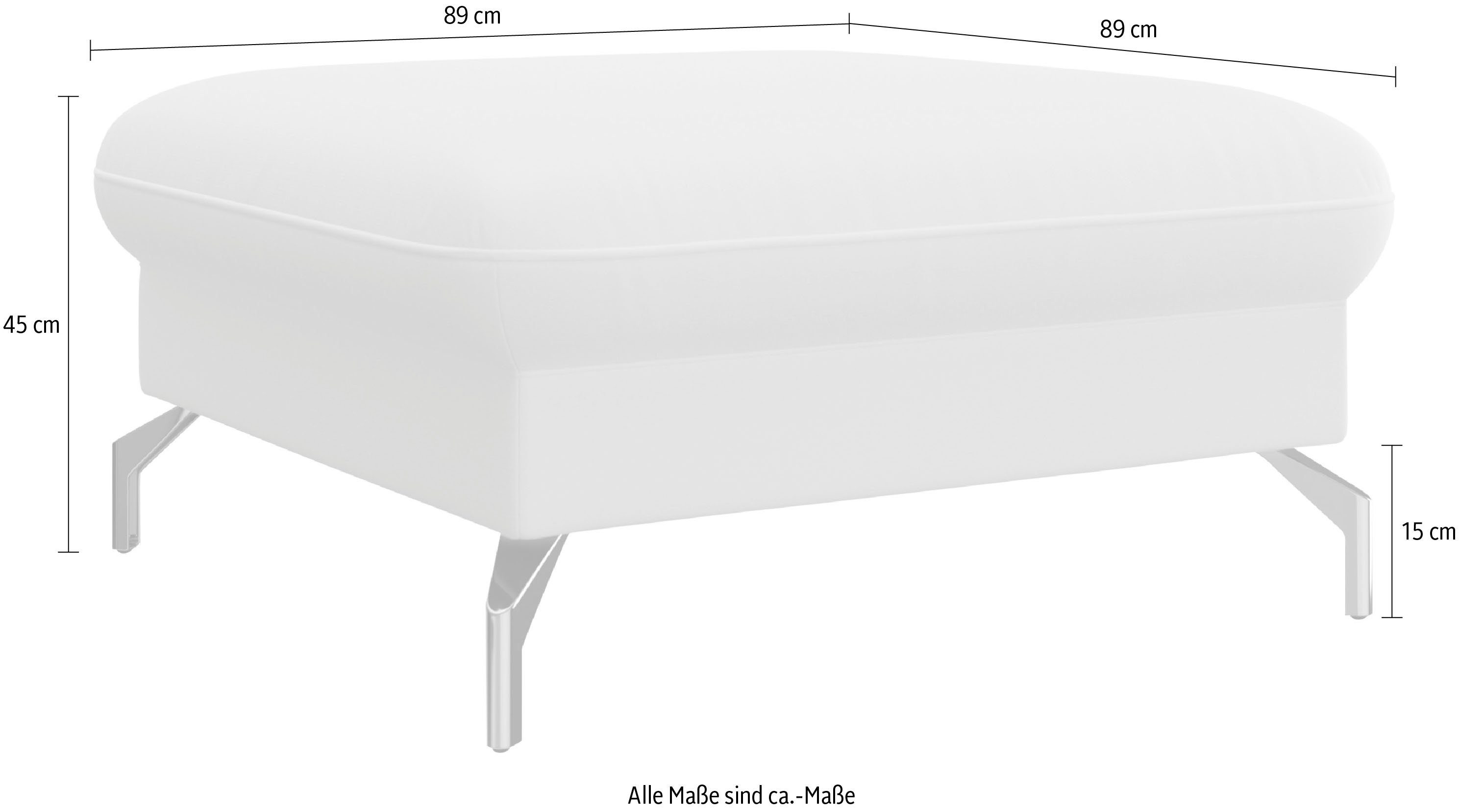 sit&more Hocker Fashion met binnenvering, met gesatineerde nikkel poten