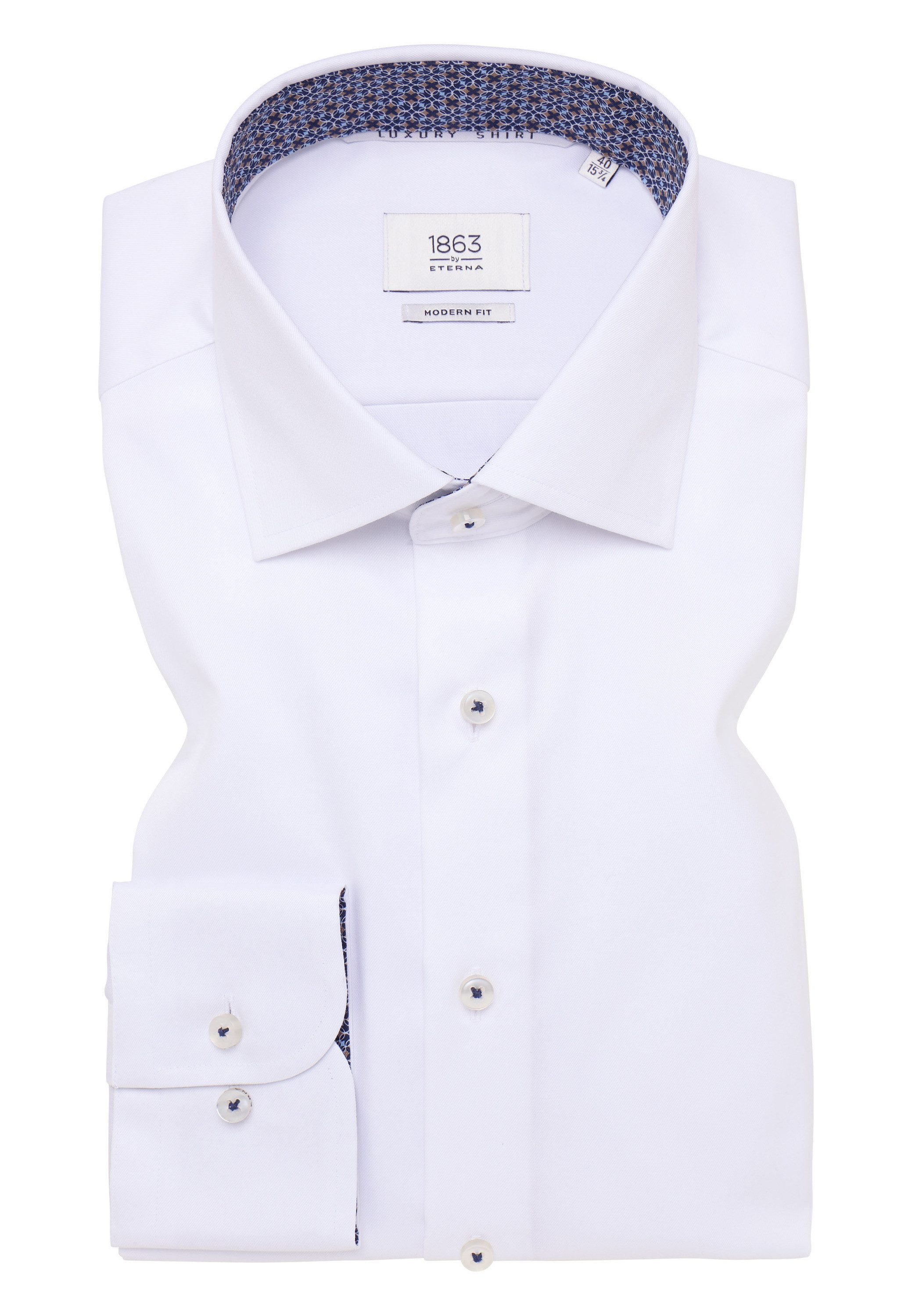 Eterna Overhemd met lange mouwen MODERN FIT NON IRON (strijkvrij)