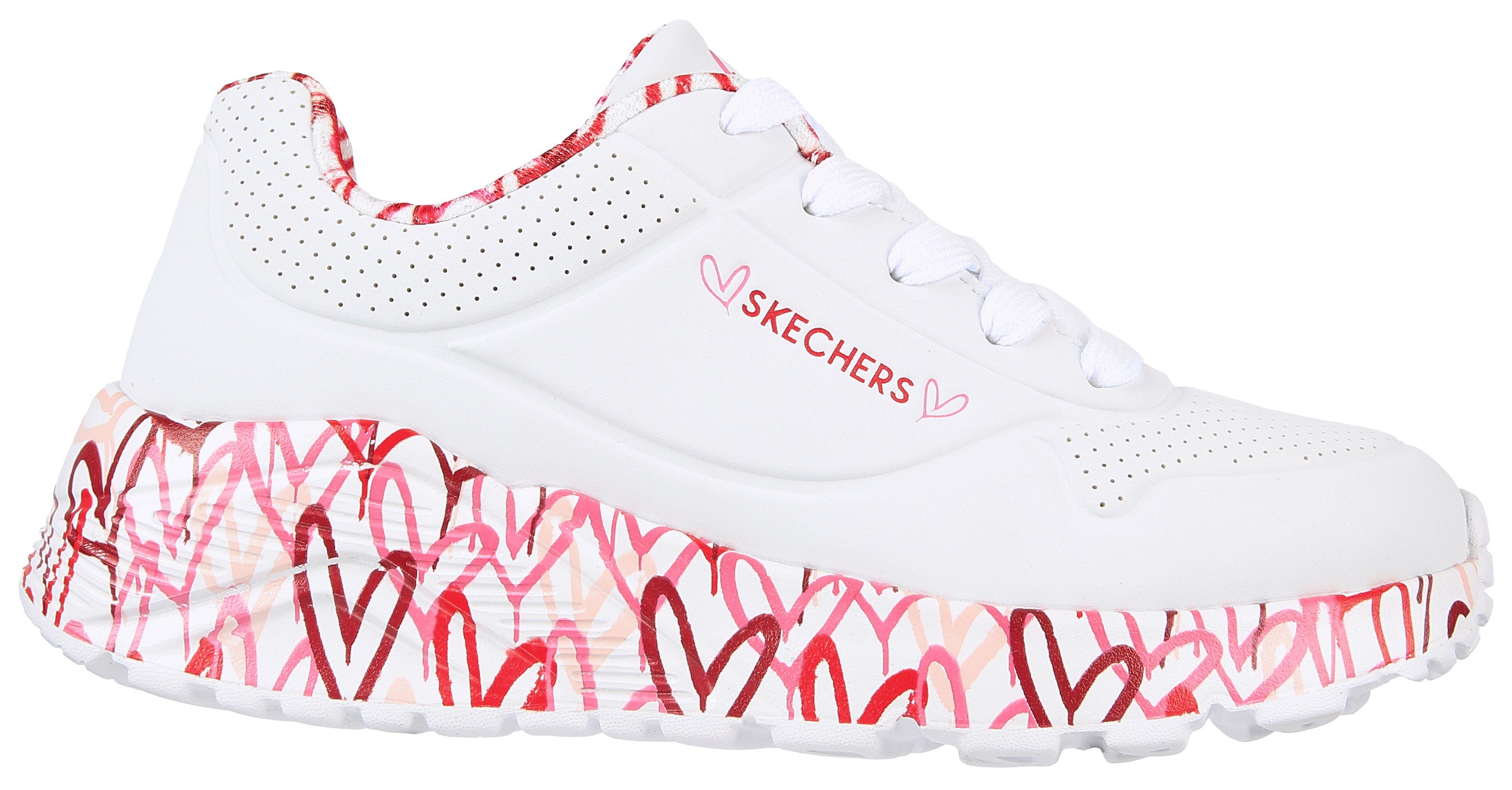 Skechers Sneakers UNO LITE , veterschoen met bedrukte zool, maat sjabloon te downloaden