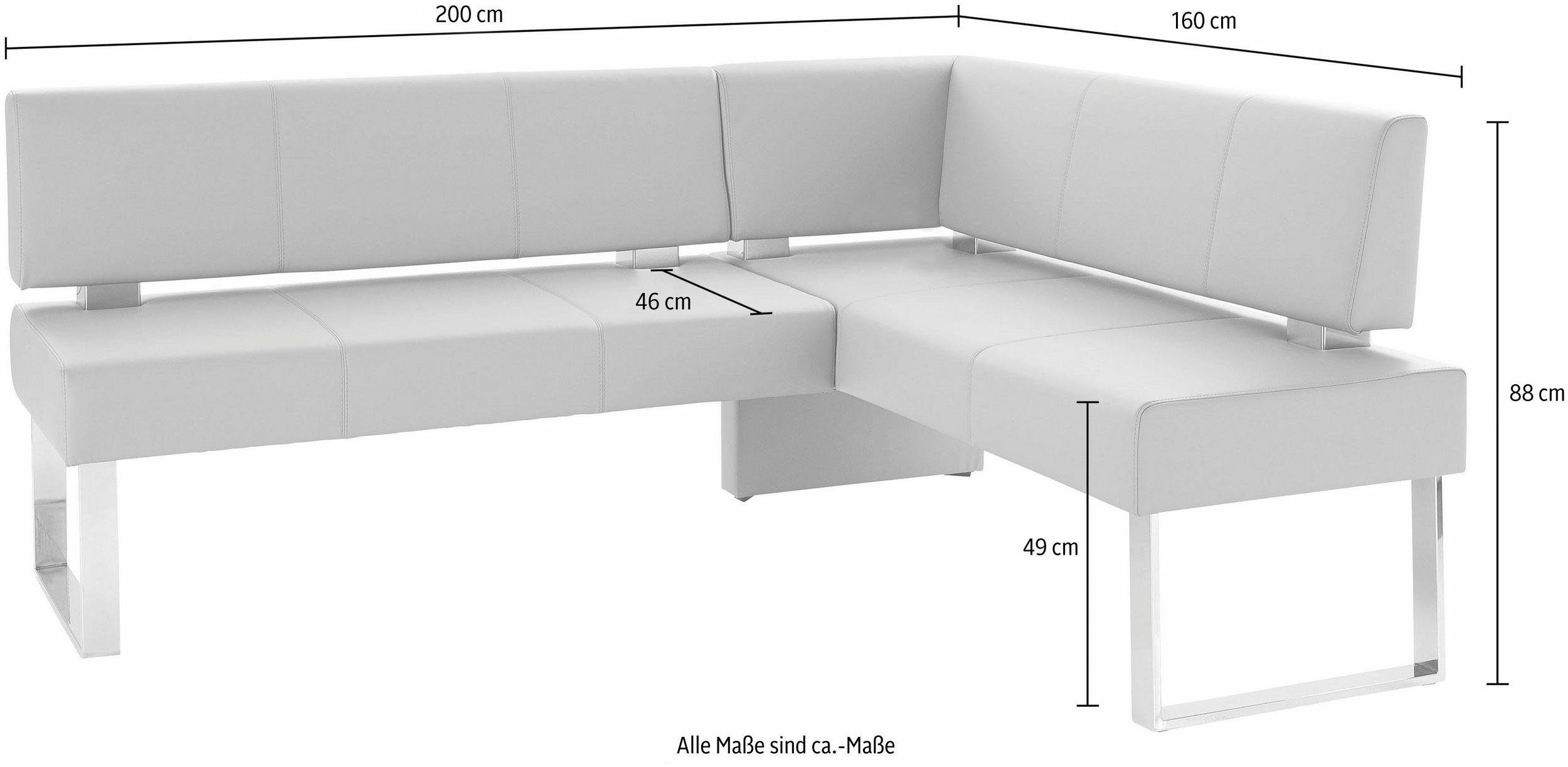 Home affaire Hoekbank RAB in 2 breedten (180 of 200 cm), bekleding in verschillende kwaliteiten