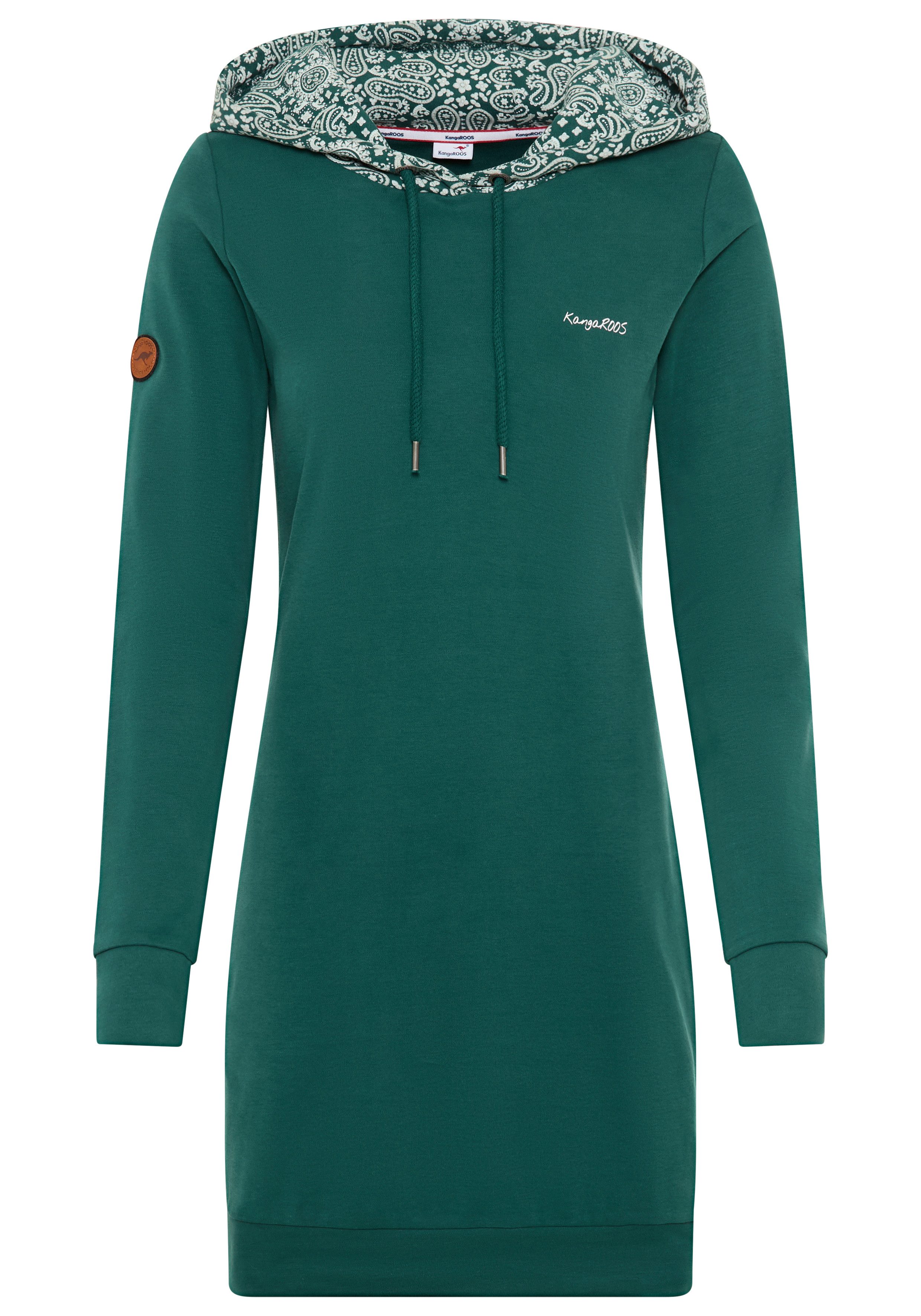 KangaROOS Sweatjurk met allover-print capuchon