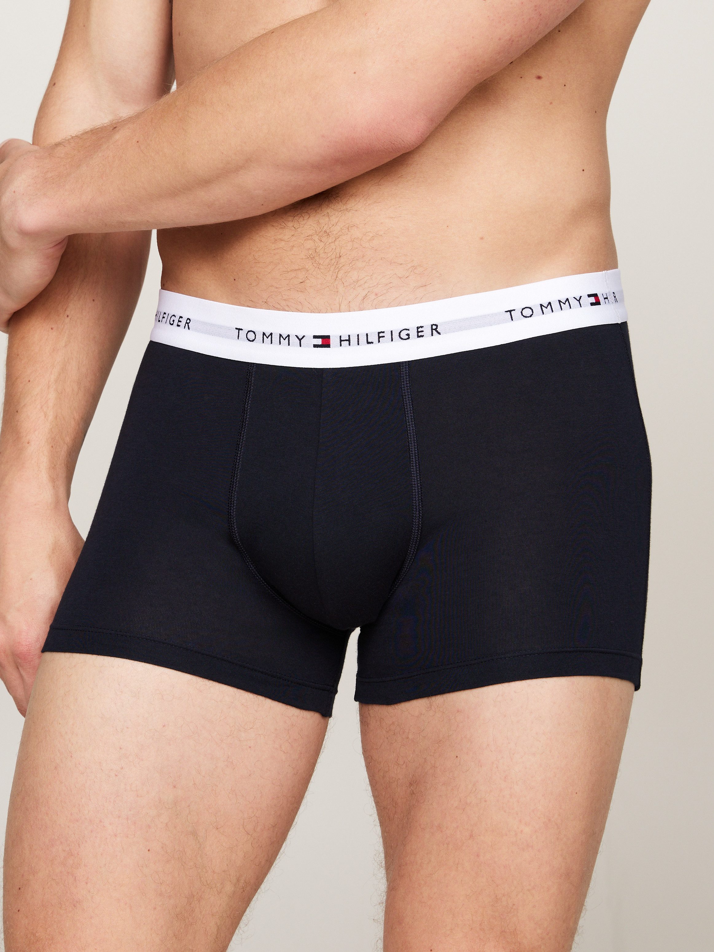 Tommy Hilfiger Underwear Boxershort 3P WB TRUNK met contrasterende logo-band (3 stuks)
