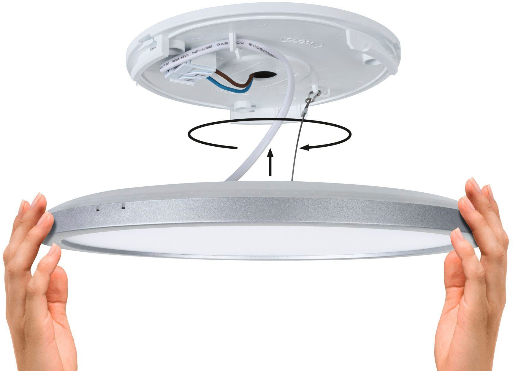 Paulmann Led-paneel Atria Shine 22W 3000K 420mm eik kunststof IP44