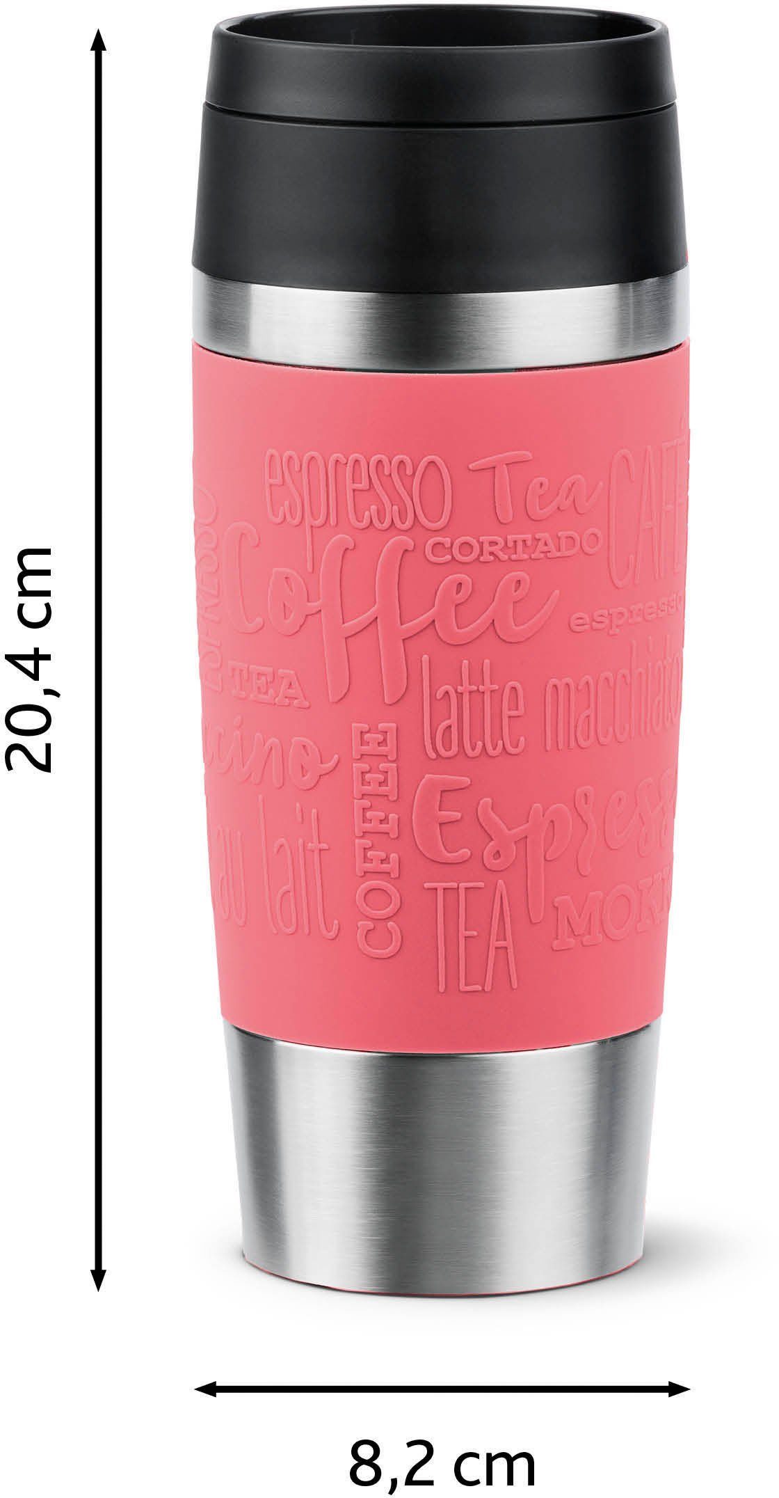 Emsa Thermosbeker Travel Mug Classic, met 360° drinkopening 4u heet, 8u koud - 360 ml / 6u heet, 12u koud - 500 ml, 100% dicht