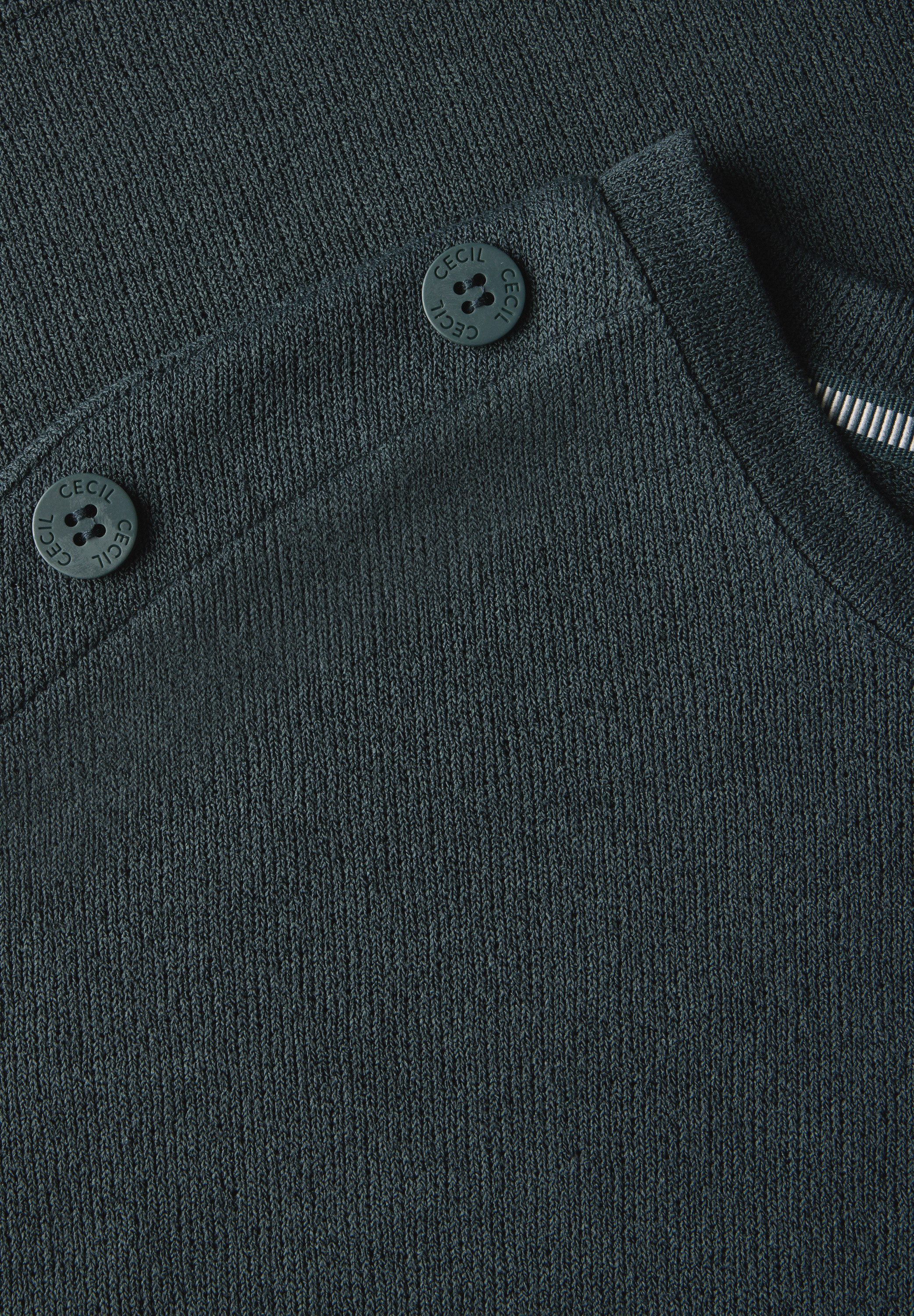 Cecil T-shirt in structuur-look en met knoopdetails
