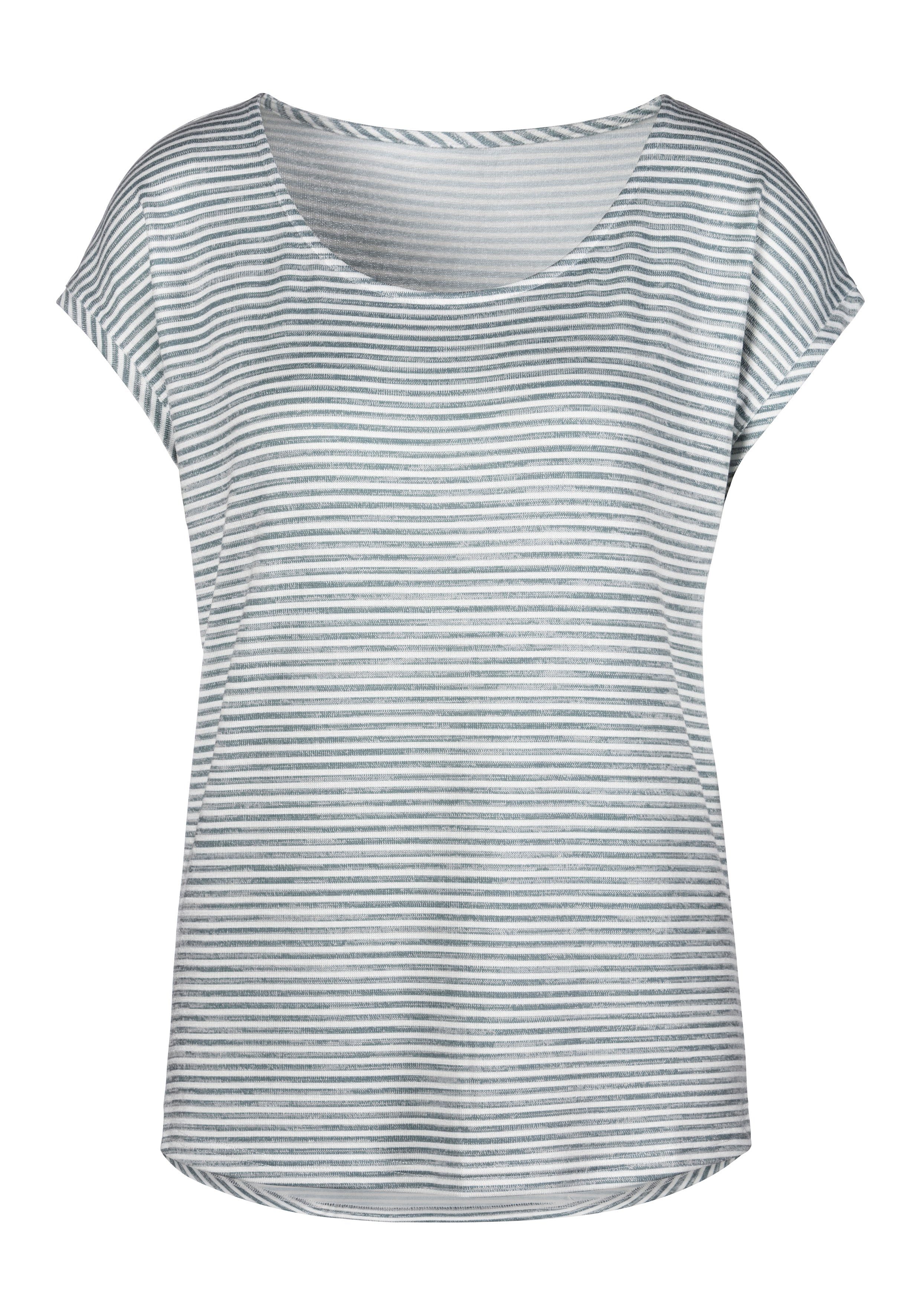 Vivance Shirt met korte mouwen Met streepdessin van zachte viscosekwaliteit