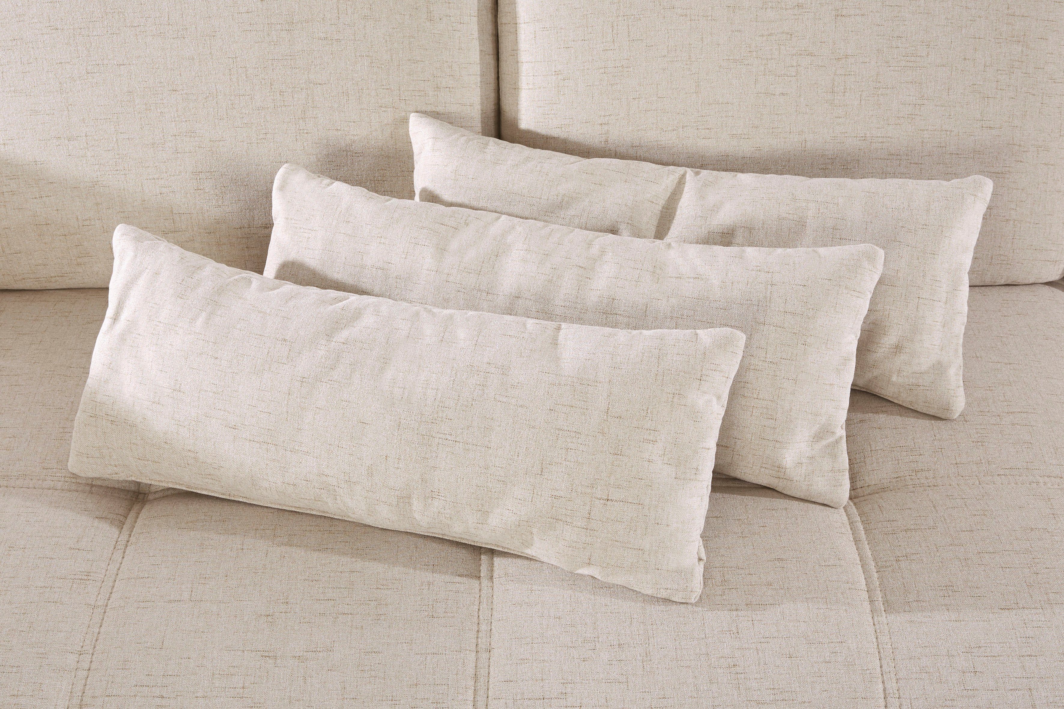 Places of Style Hoekbank Costello L-vorm, met zitdiepteverstelling, armleuningverstelling en