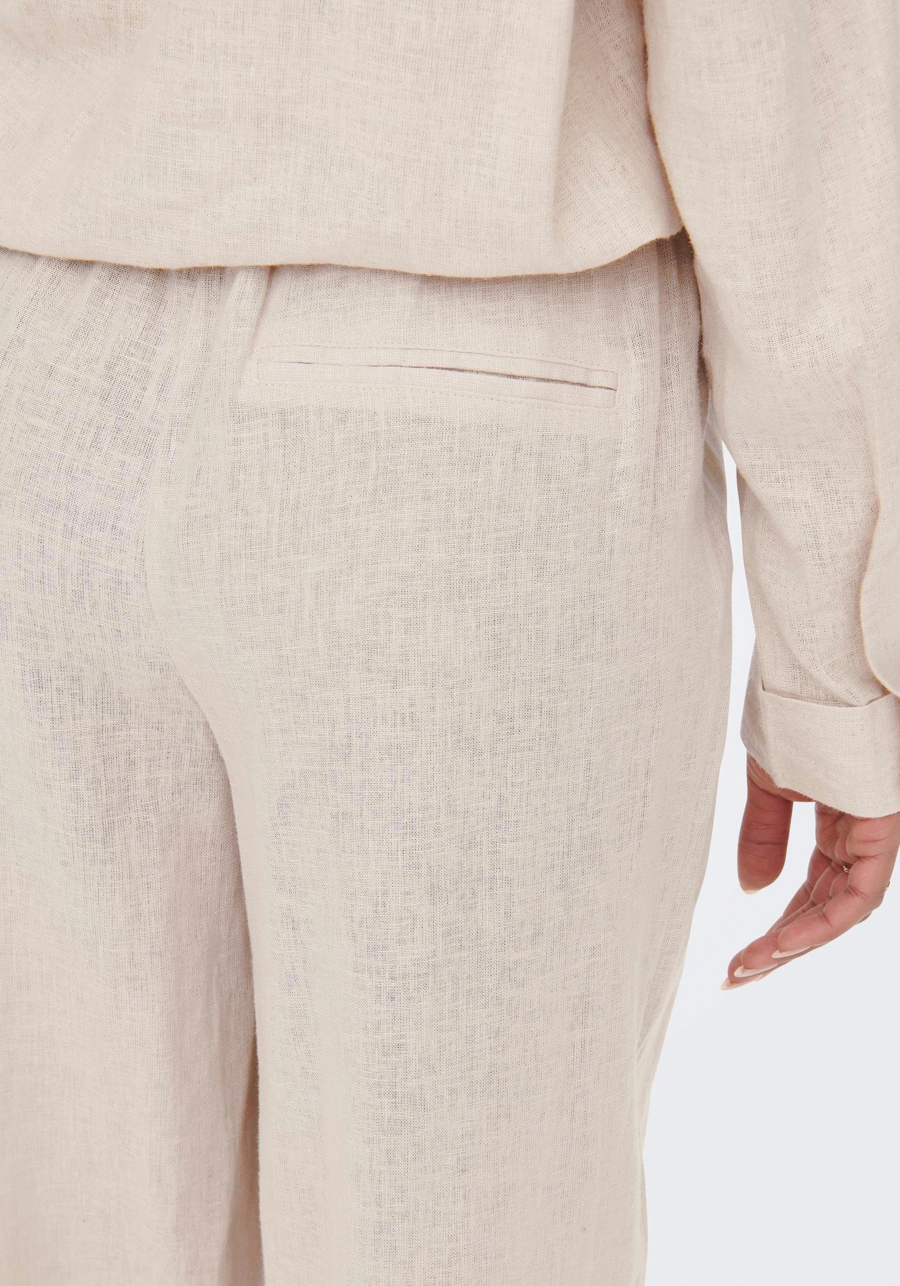 Only Comfortbroek ONLTOKYO HW LINEN BLEND ST PANT