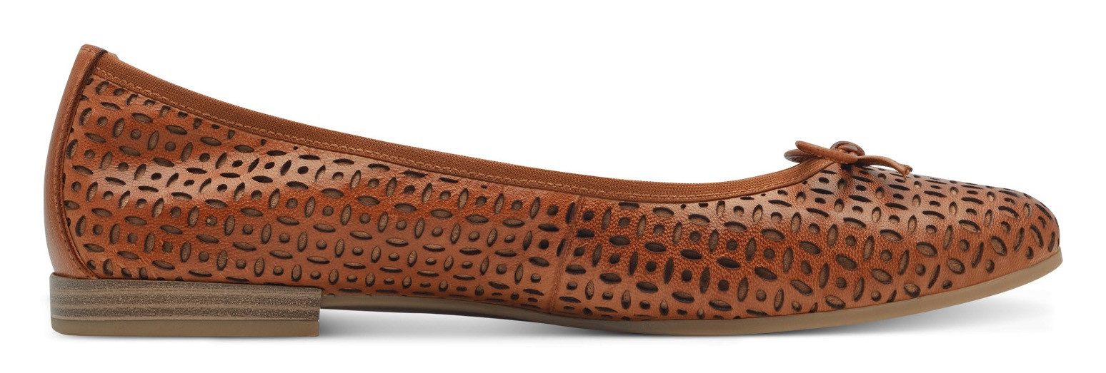 Tamaris Ballerina's , business schoen, lage schoen, instapschoen met mooie strik
