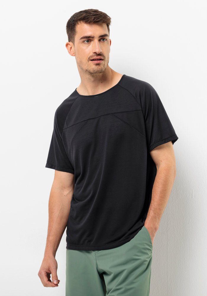 Jack Wolfskin Wanderword T-Shirt Men Functioneel shirt Heren XXL zwart granite black