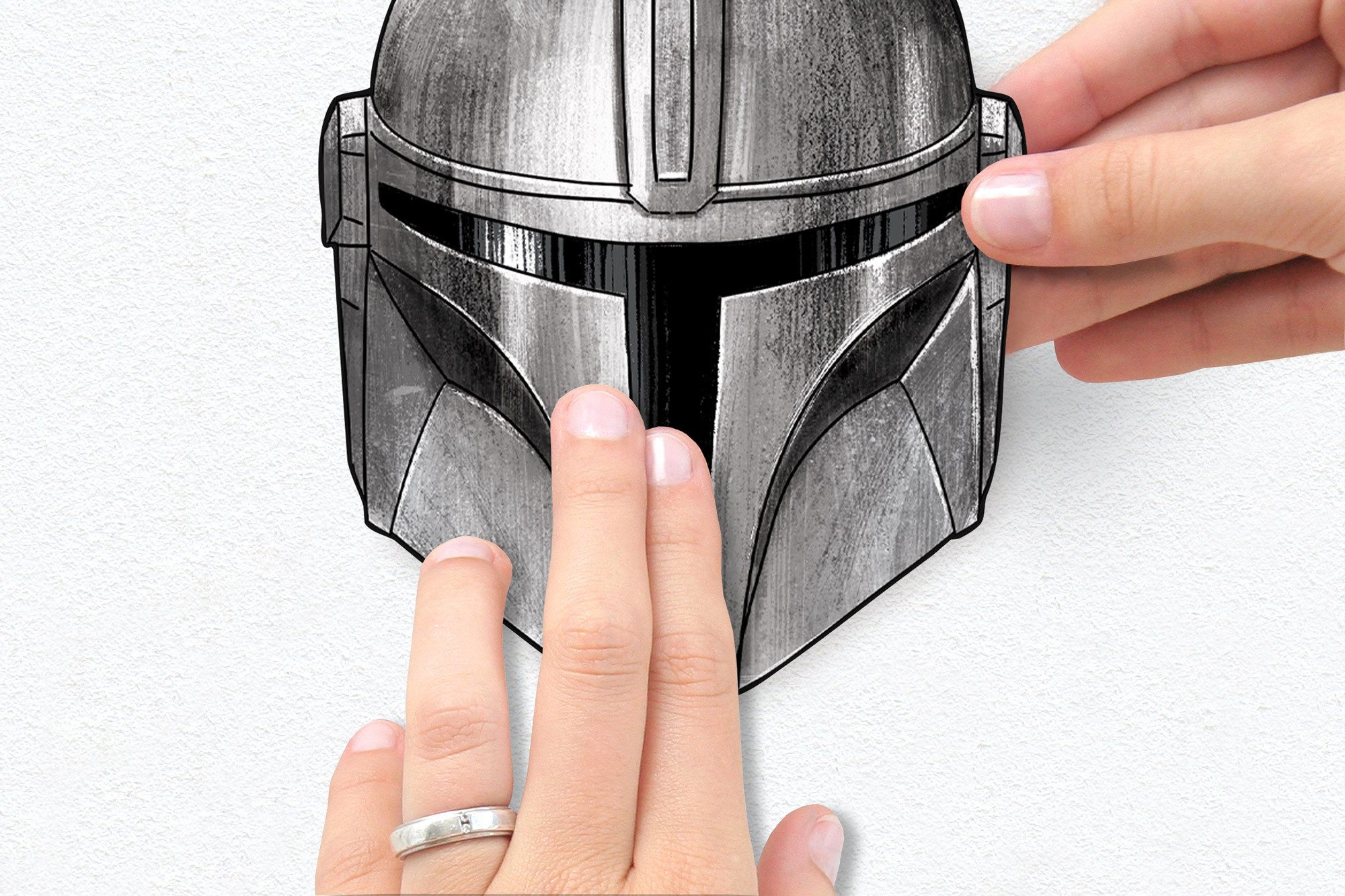 Komar Wandfolie Star Wars The Mandalorian Helmets (1 stuk)