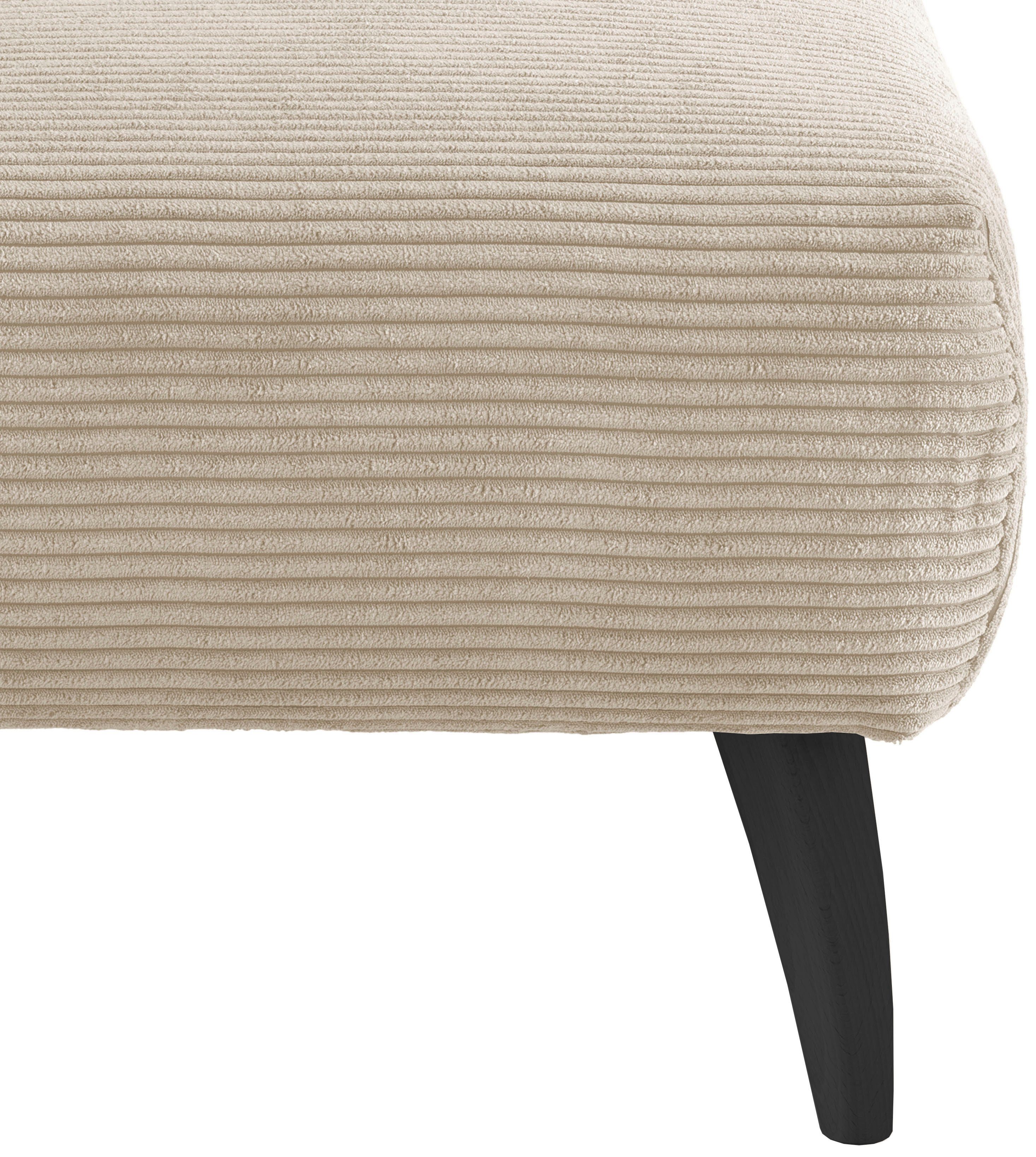 INOSIGN Hocker Colori Kleur houten poten naar keuze, verschillende stoffen, hoogwaardige stof