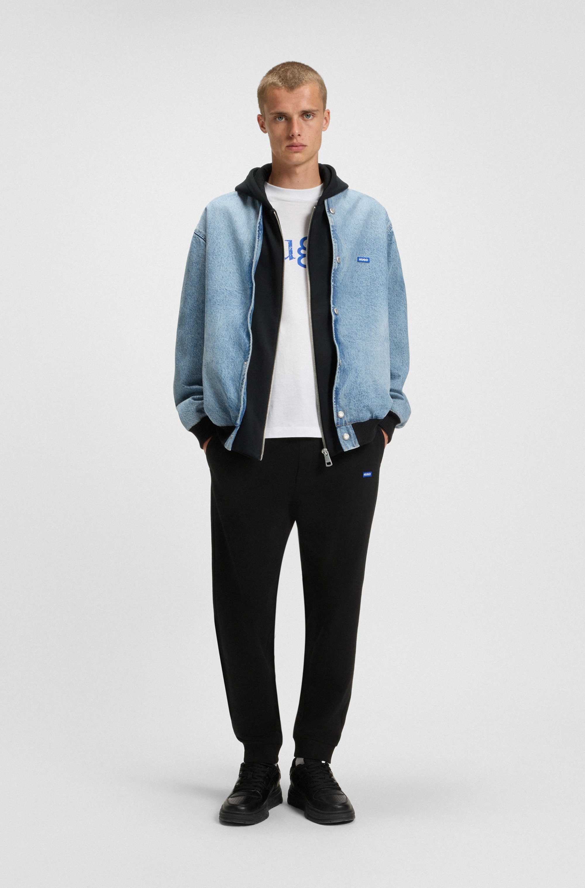HUGO Blue Joggingbroek Napin met kleine logopatch