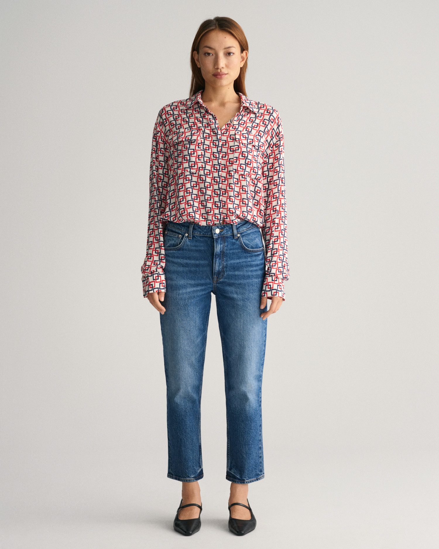 Gant Straight jeans STRAIGHT CROPPED JEANS Verkorte jeans met rechte pijp