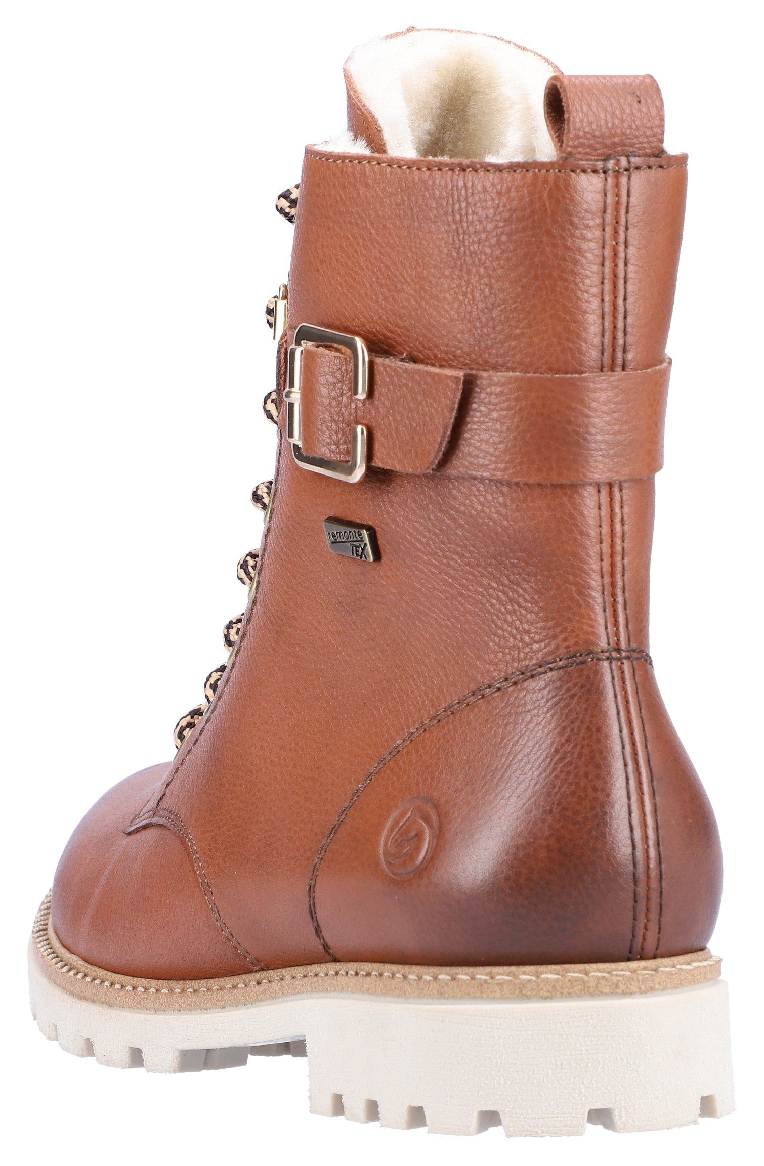 Remonte Winterlaarzen , blokhak, veterschoenen, outdoorschoen met decoratieve gesp