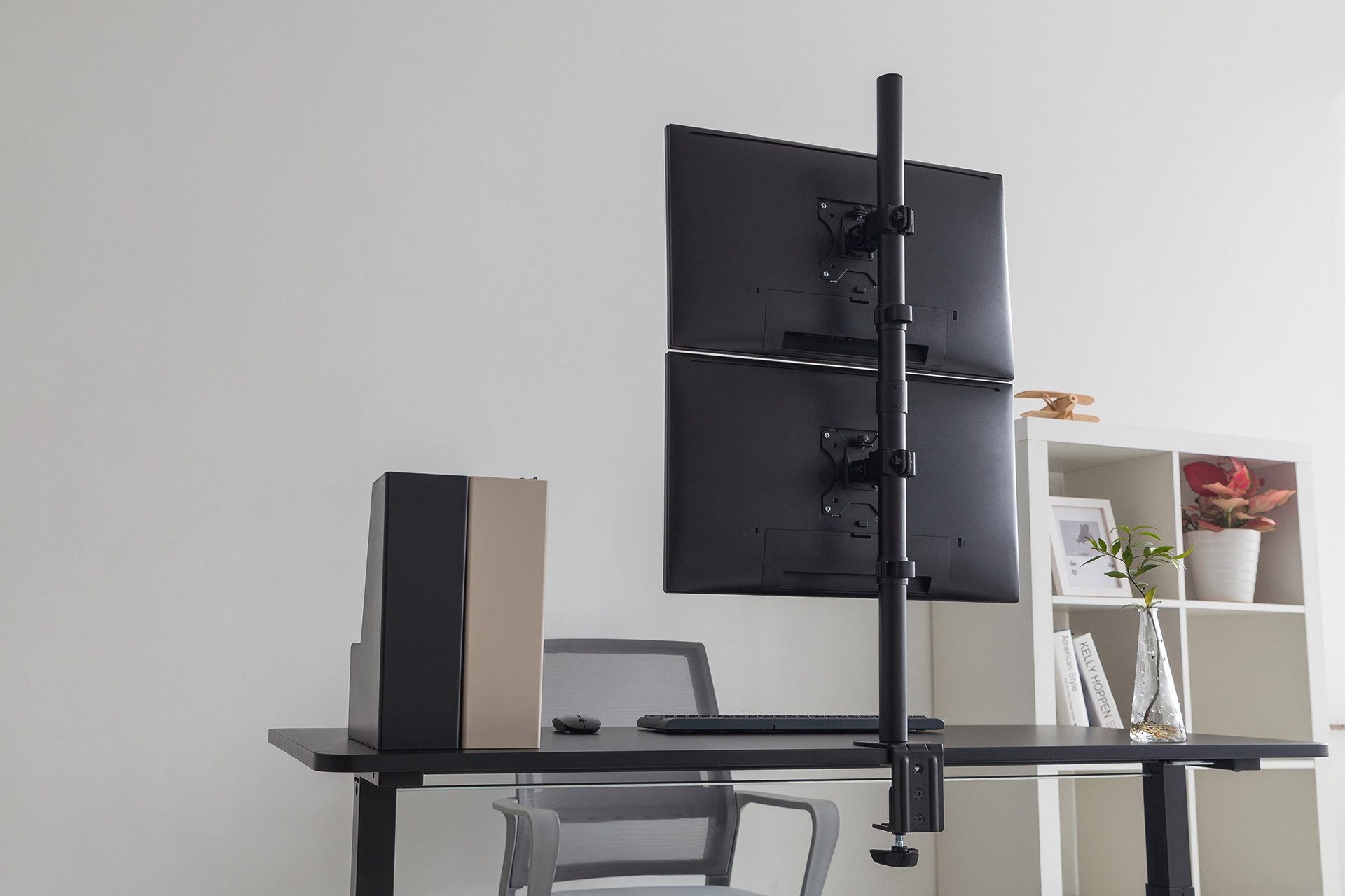 Digitus Monitorhouder Universele dual monitorhouder, verticaal