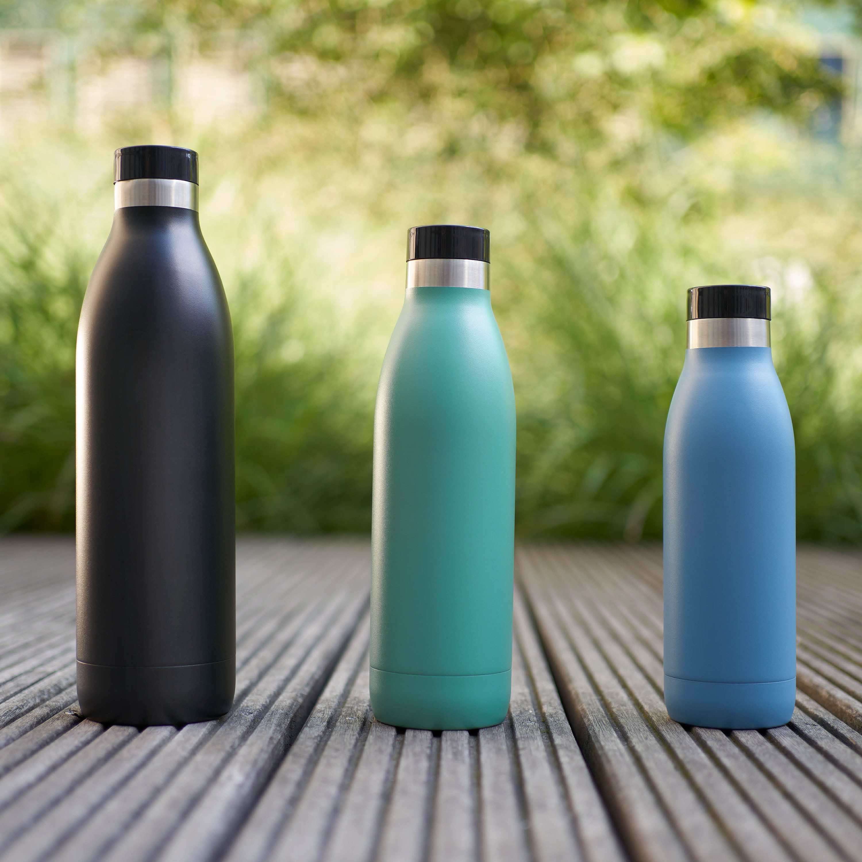 Emsa Thermosfles Drinkfles Bludrop 1 liter, lekvrij, 360°-rondom drinkopening, 40 uur koud, 20 uur warm (1-delig)