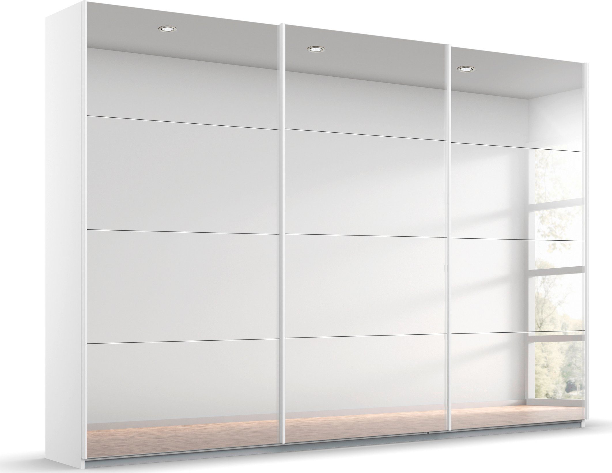 rauch Zweefdeurkast Kledingkast kast garderobe ORACLE met spiegelfront inclusief lade-inzet en extra legplanken made in germany