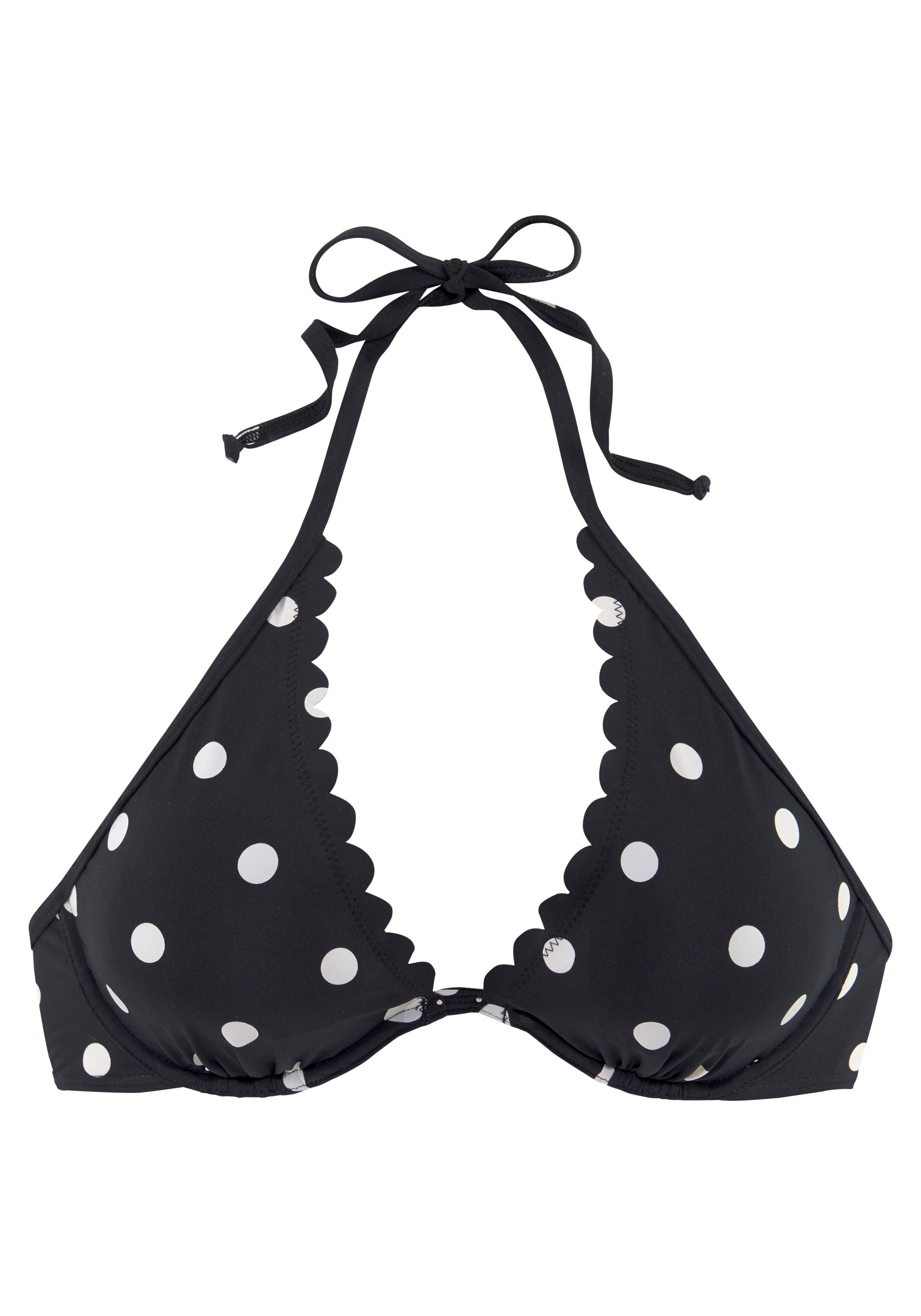 Lascana Bikinitop met beugels Jada met schulprandjes en stippendessin